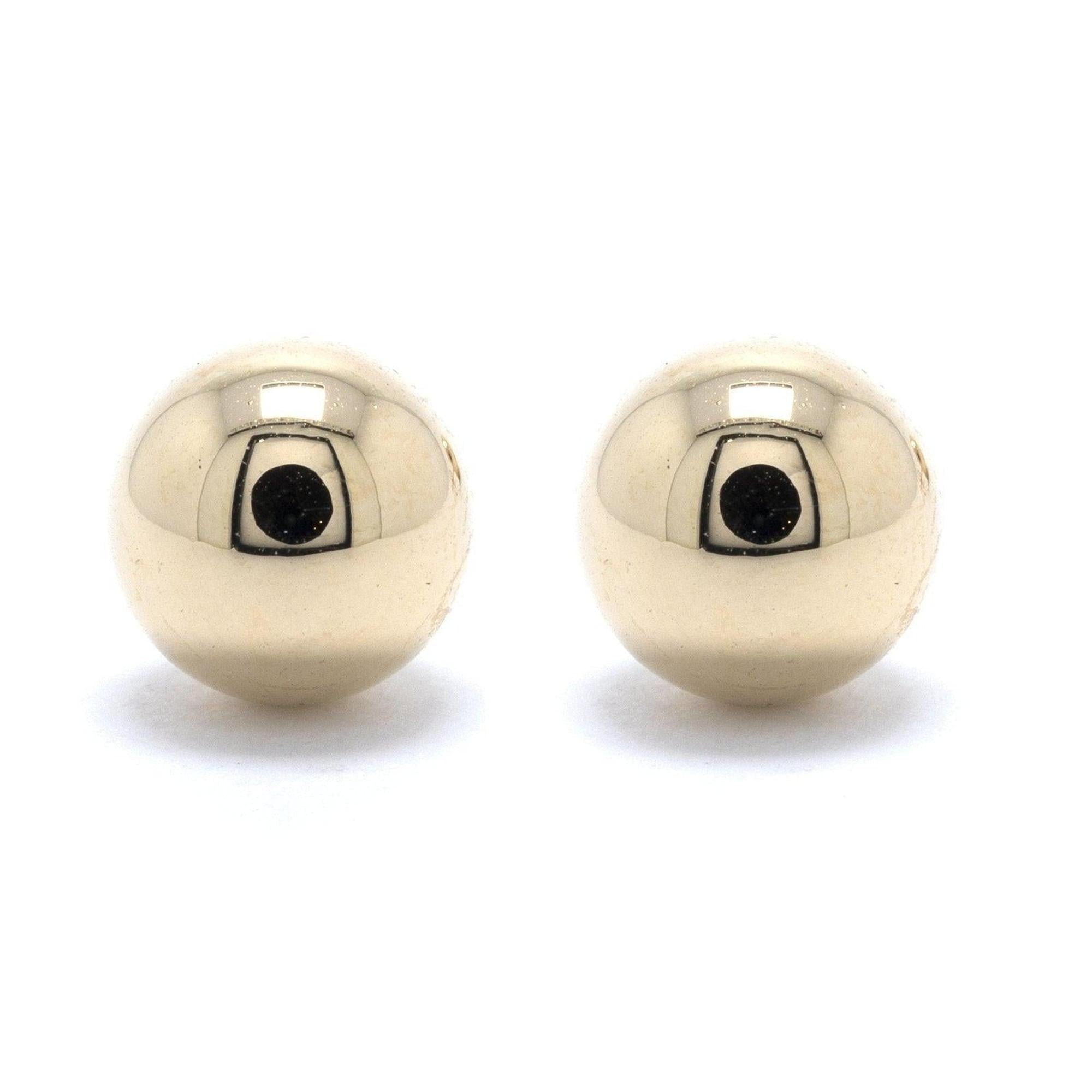 Estate 14k Gold Ball Earrings