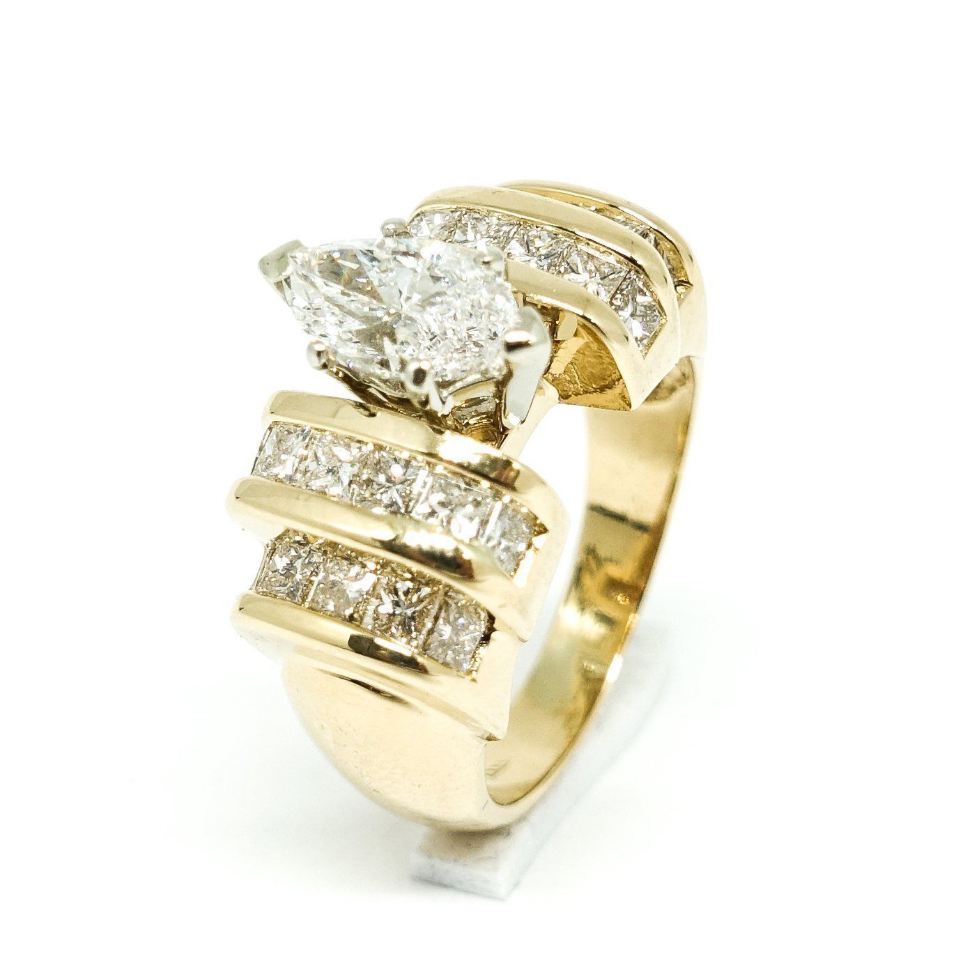 Estate 1.01ct Marquise Diamond Engagement Ring