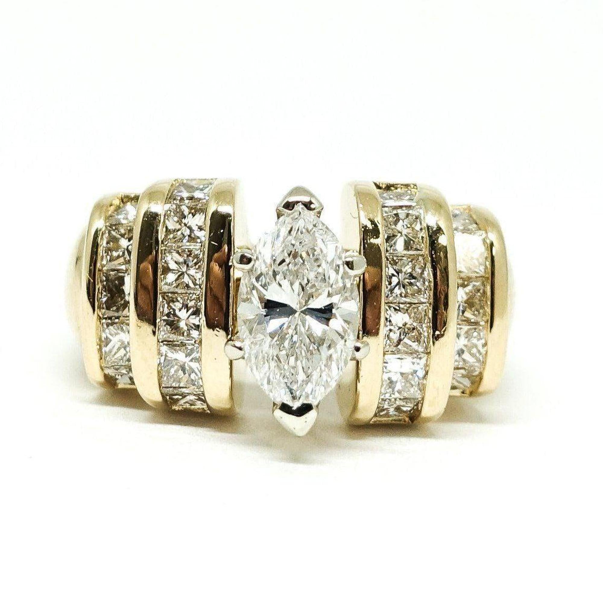 Estate 1.01ct Marquise Diamond Engagement Ring