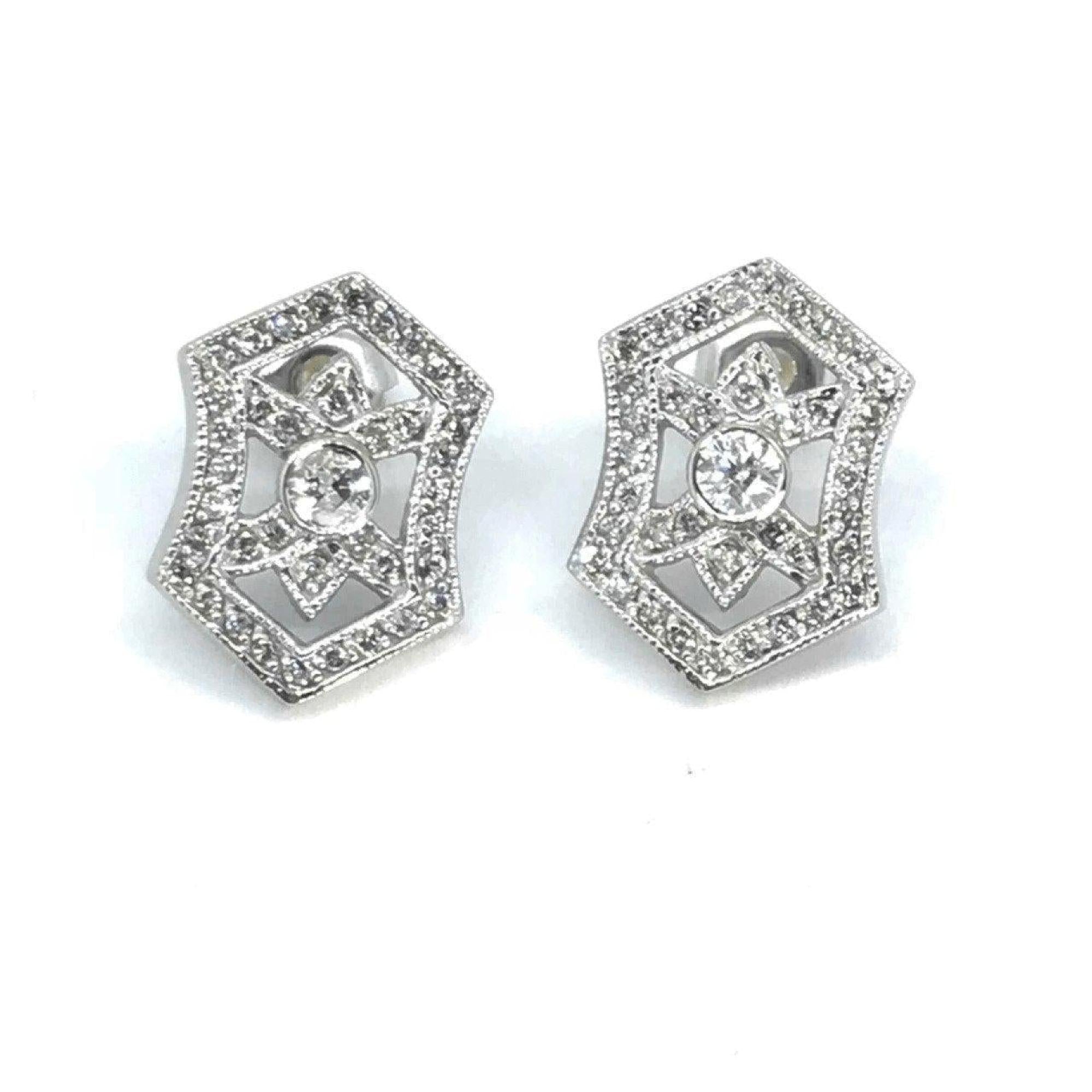 Fancy Design Diamond (0.87 TCW) Earrings