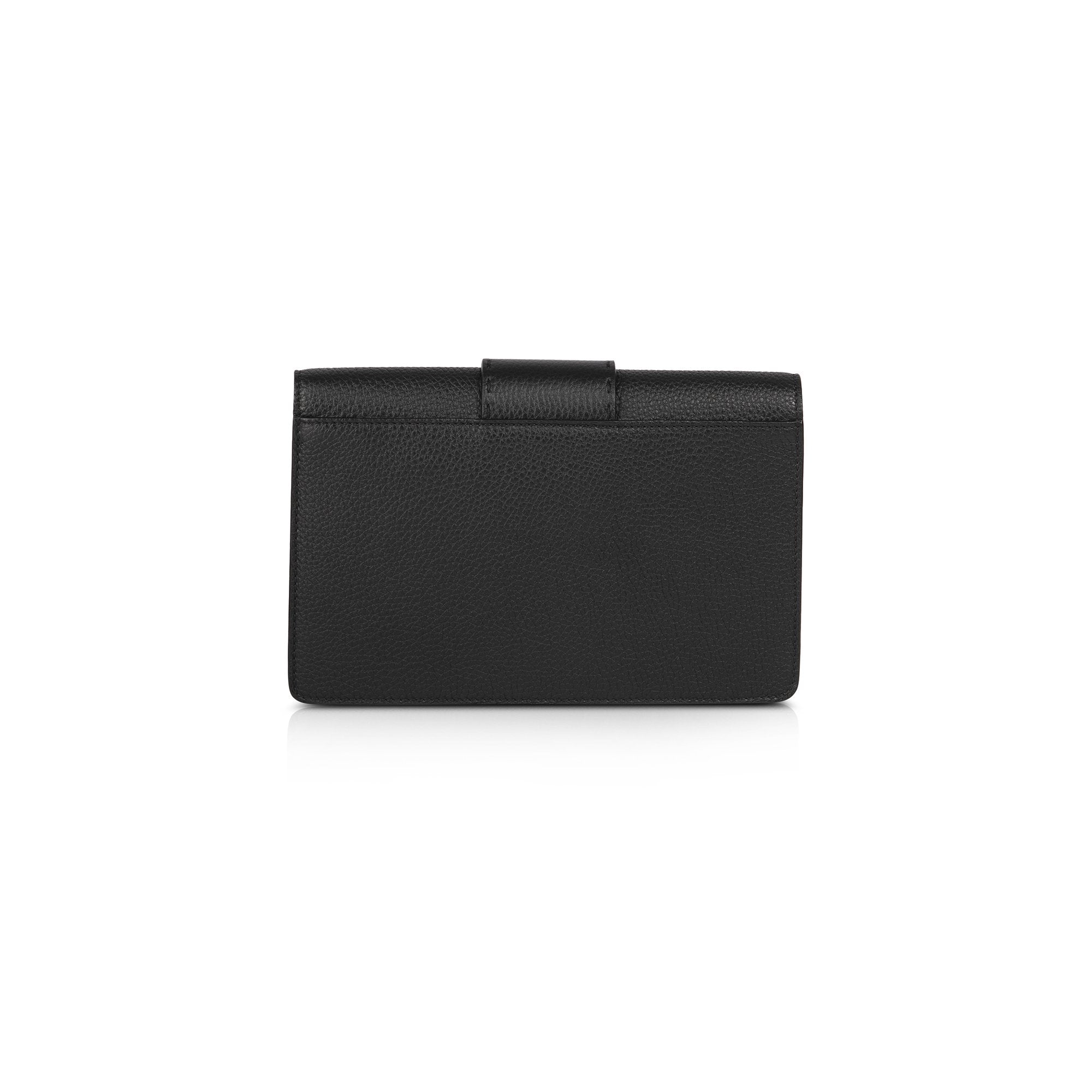 Fendi 2019 Black Calfskin Baguette Clutch
