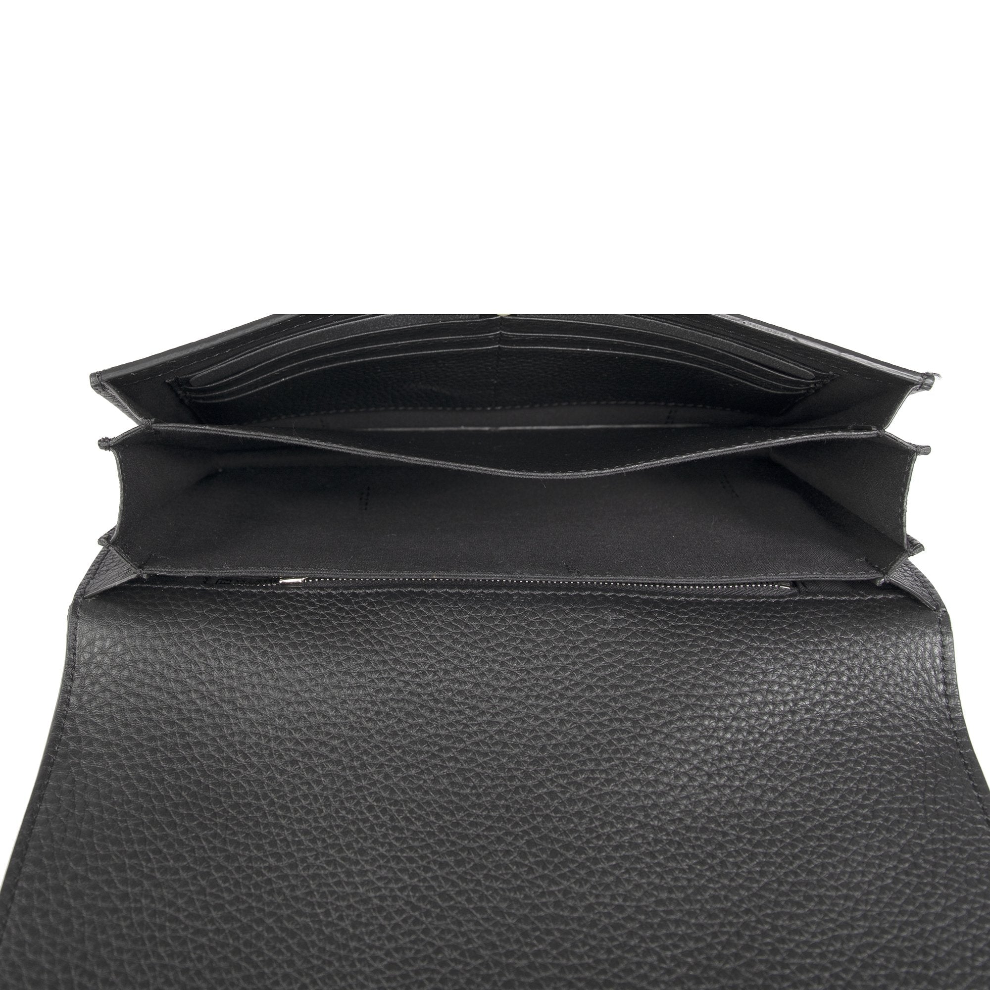 Fendi 2019 Black Calfskin Baguette Clutch