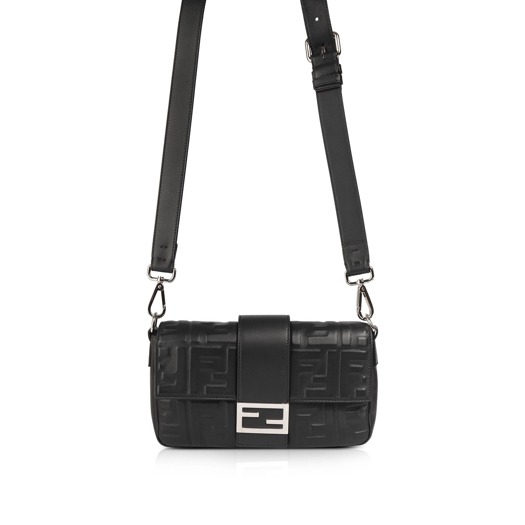 Fendi 2020 FF Zucca Logo Baguette Bag w/ Box