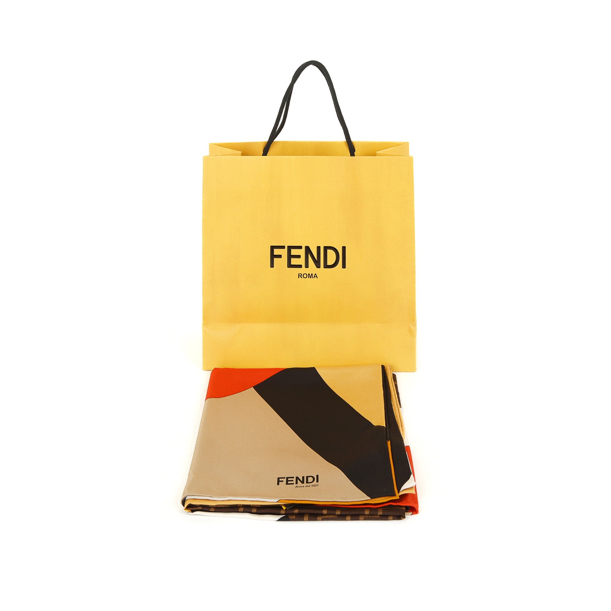 Fendi 3D Zucca Silk Twill Foulard