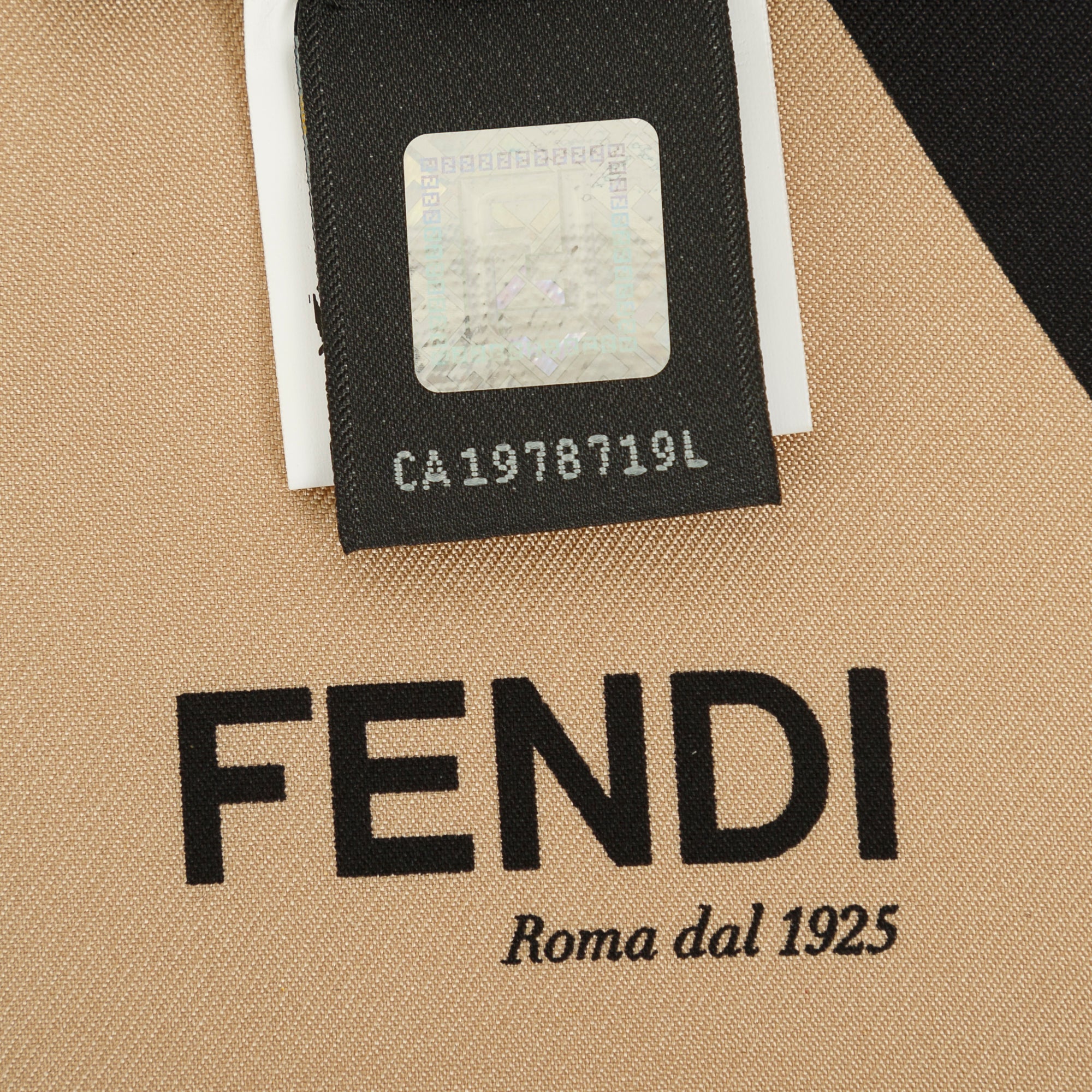 Fendi 3D Zucca Silk Twill Foulard