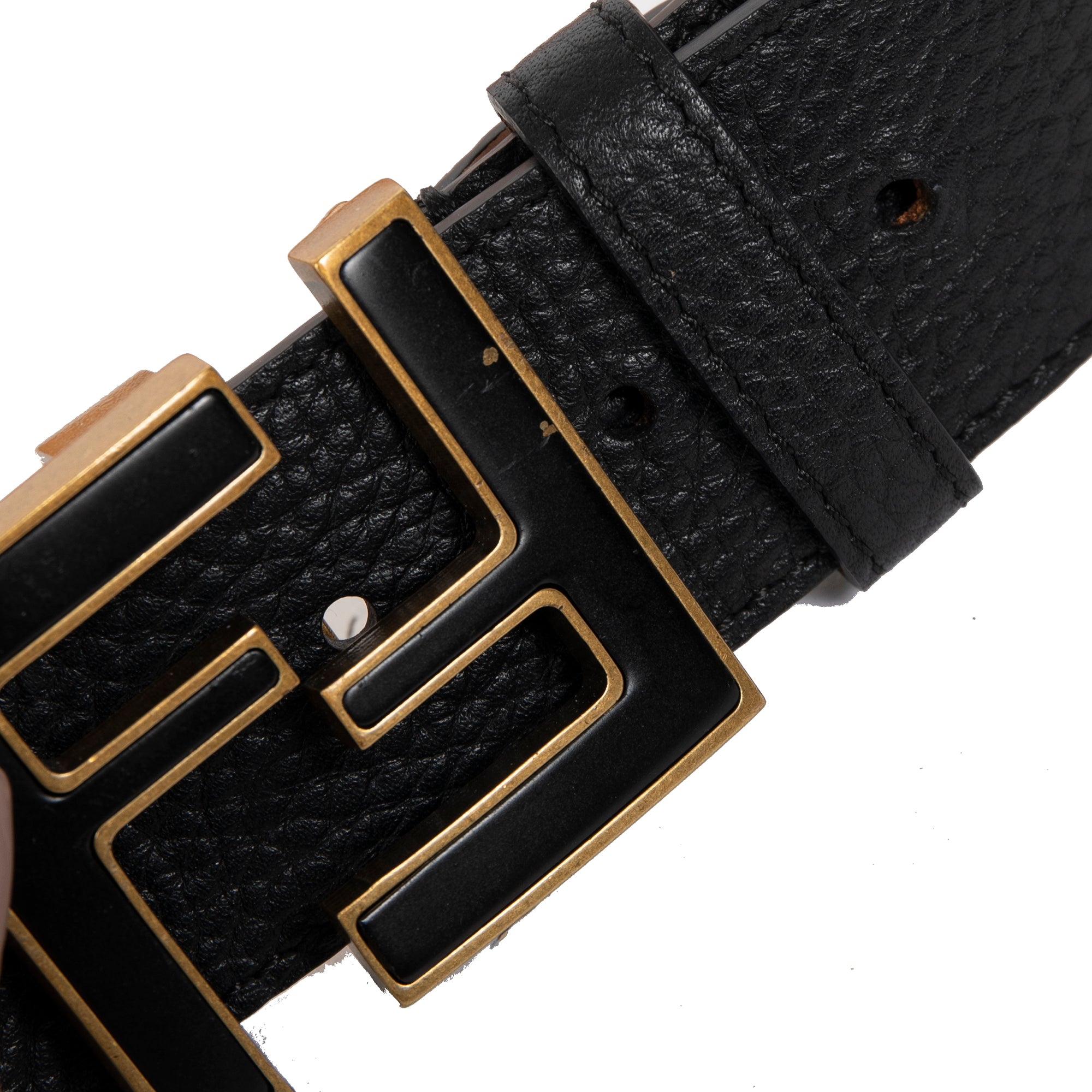 Fendi Black Leather Belt