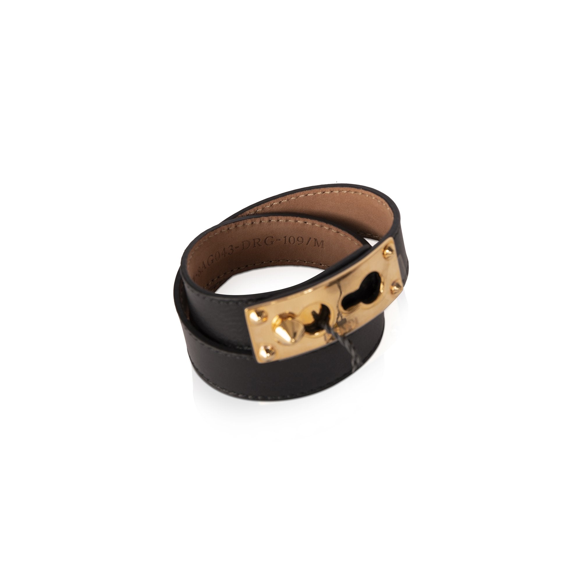 Fendi Double Wrap Leather Bracelet w/ Box