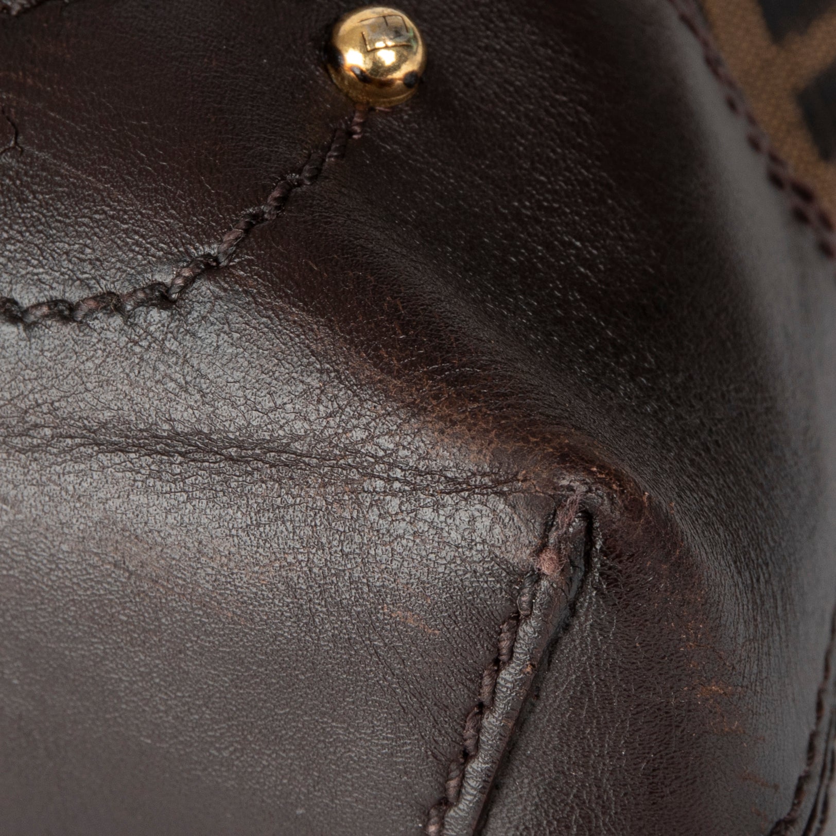 Fendi Leather-Trimmed FF Zucca Tote