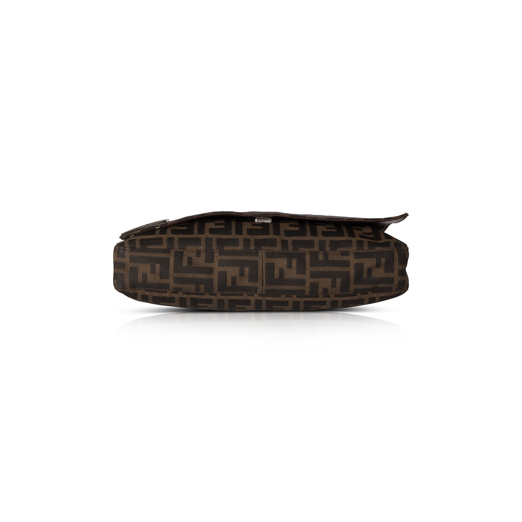 Fendi Leather-Trimmed Zucca Shoulder Bag