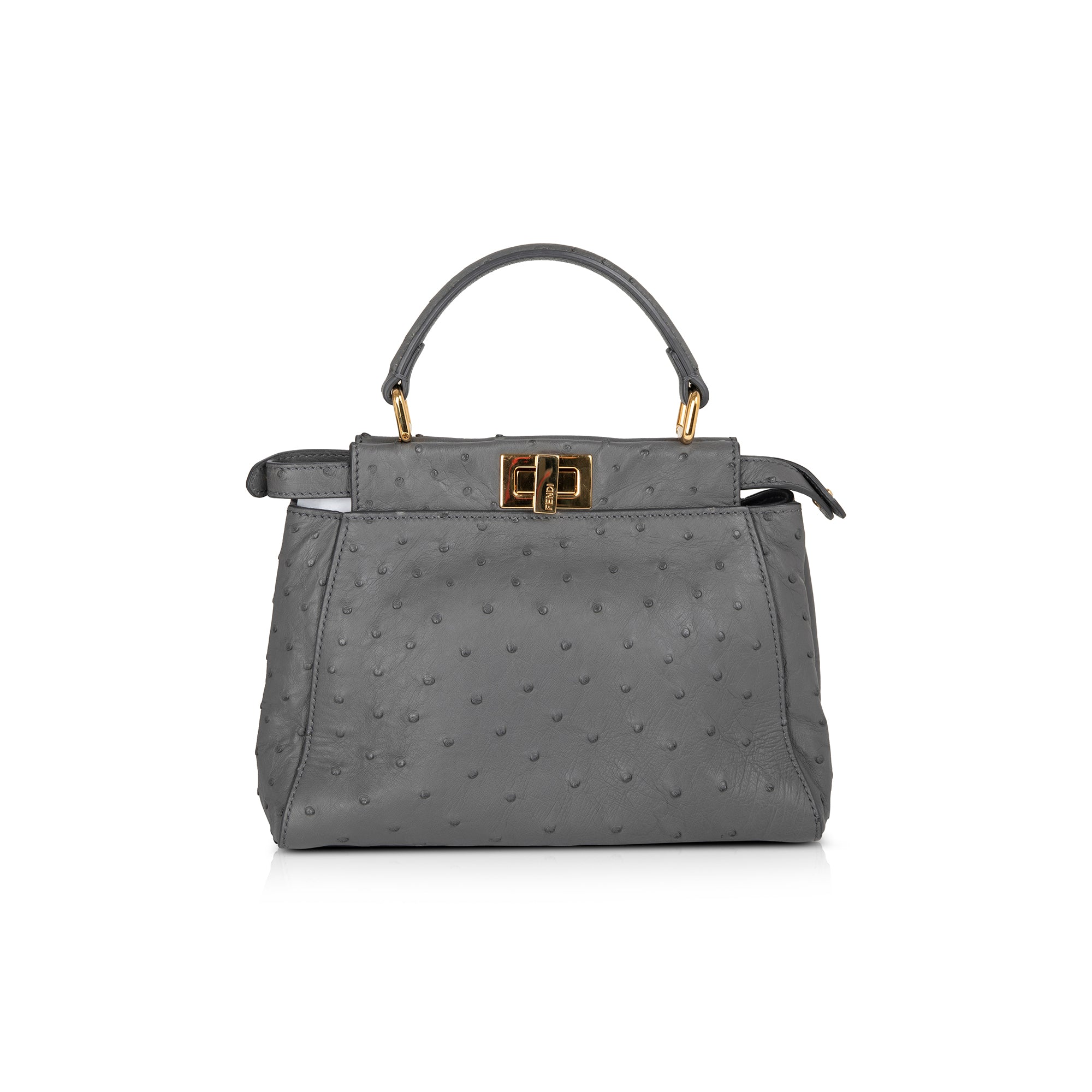 Fendi Mini Ostrich Peekaboo Isseu Bag