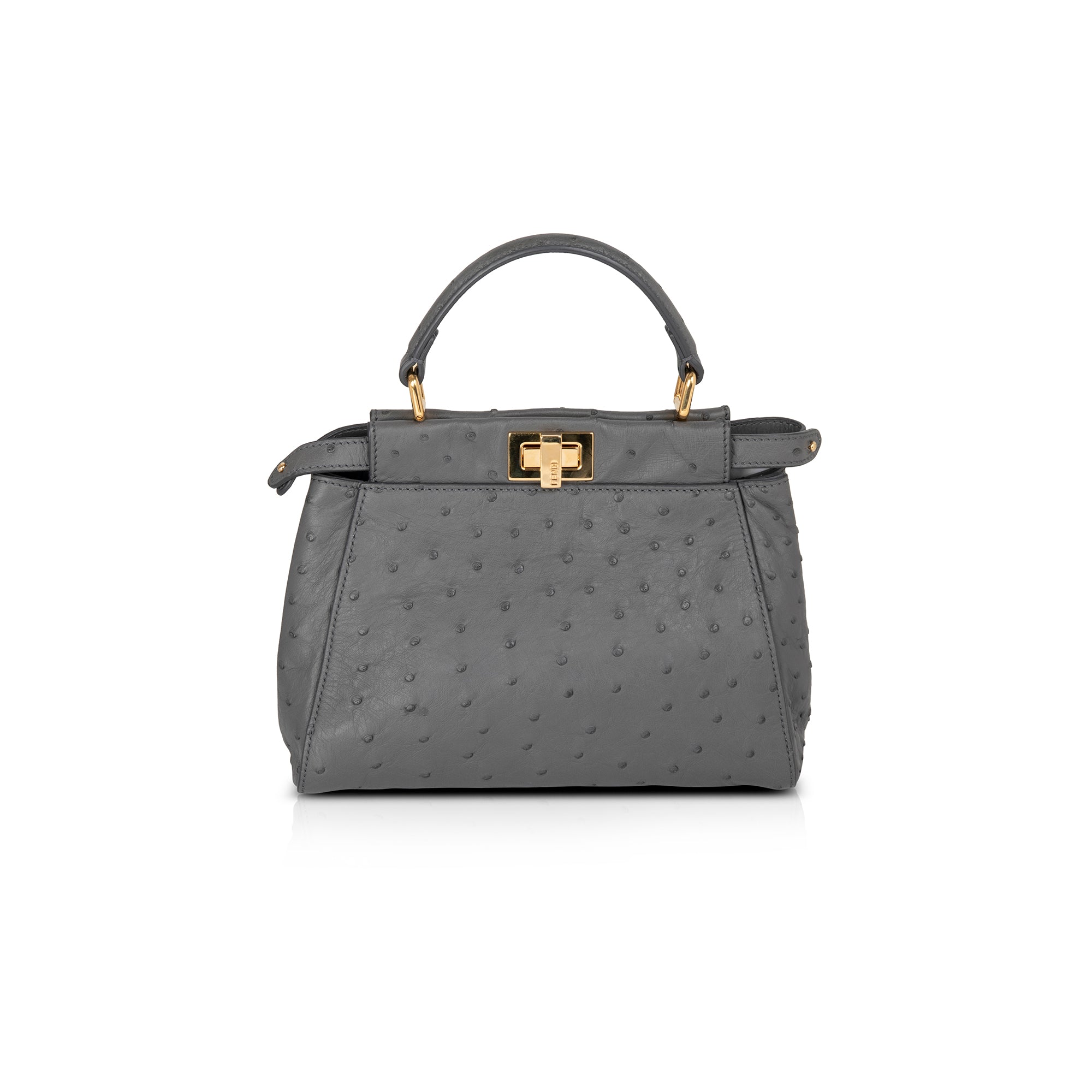 Fendi Mini Ostrich Peekaboo Isseu Bag