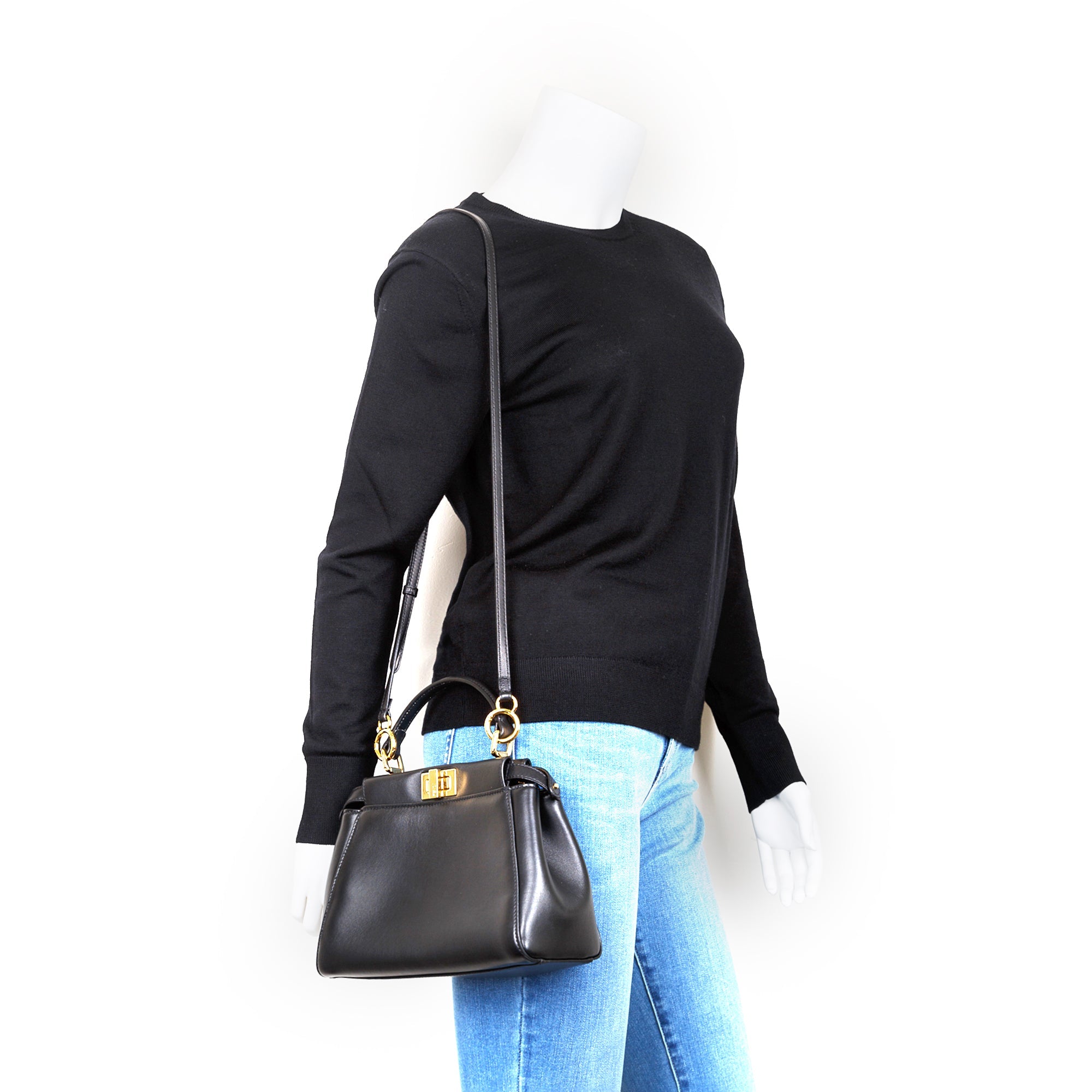 Fendi Mini Peekaboo Bag w/ Strap