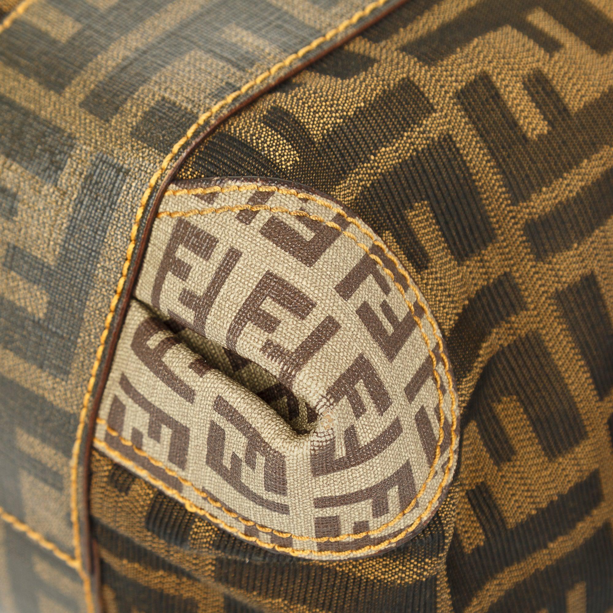 Fendi Mixed Media Boston Bag