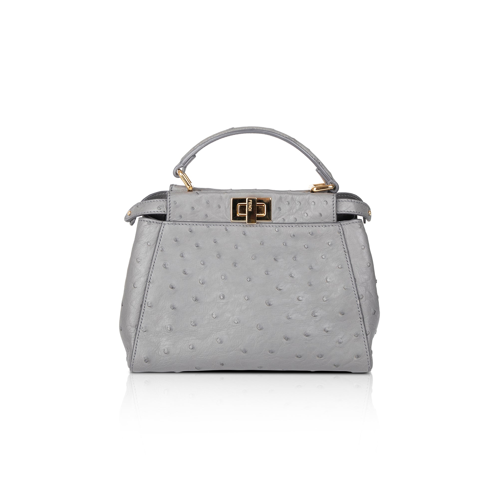 Fendi Ostrich Mini Peekaboo Isseu Bag