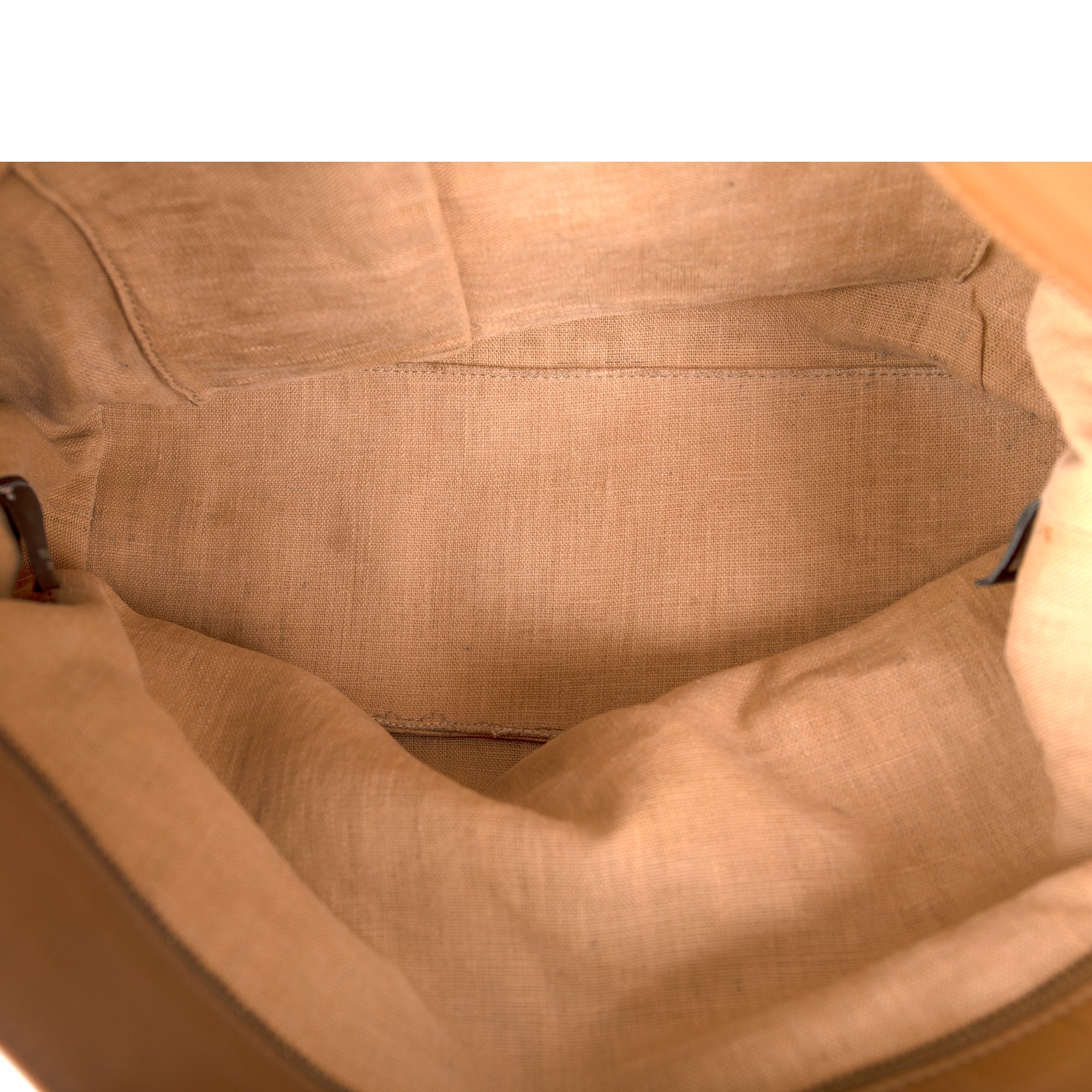 Fendi Pequin Stripe Canvas & Leather Tote