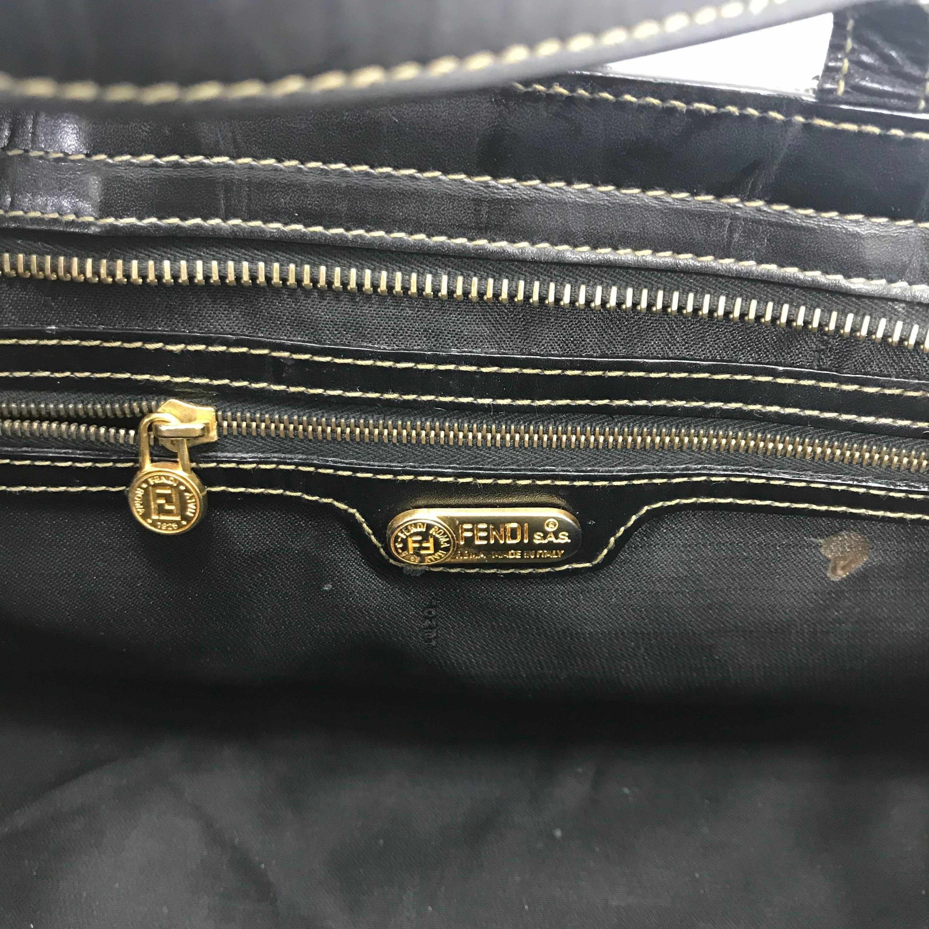 Fendi Roma Italy 1925 Logo Tote Bag