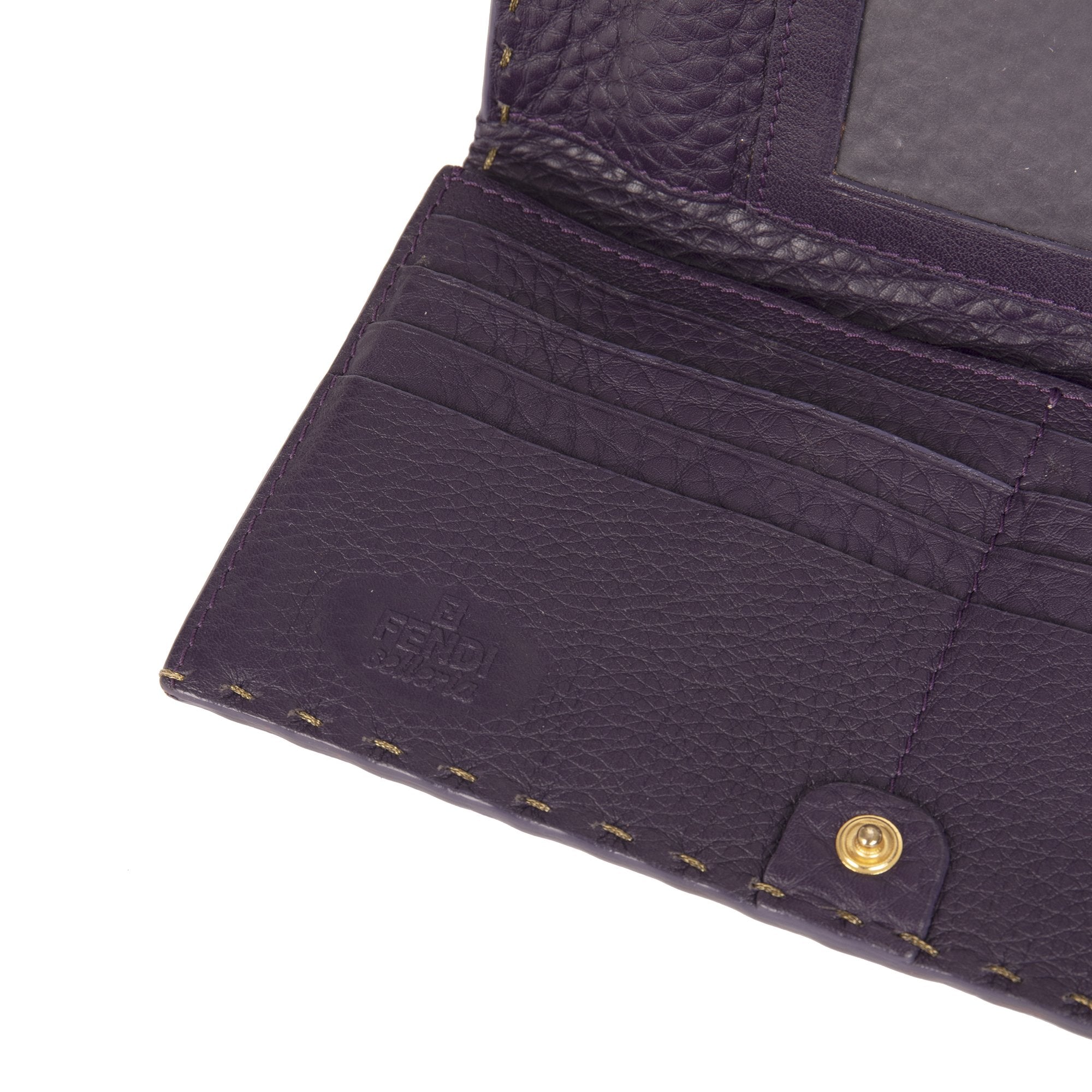 Fendi Selleria Continental Leather Wallet