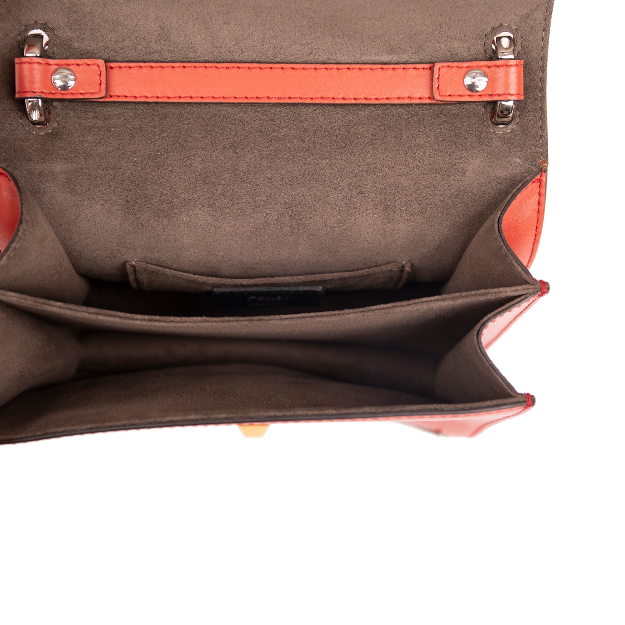 Fendi Small Kan I Faces Leather Bag