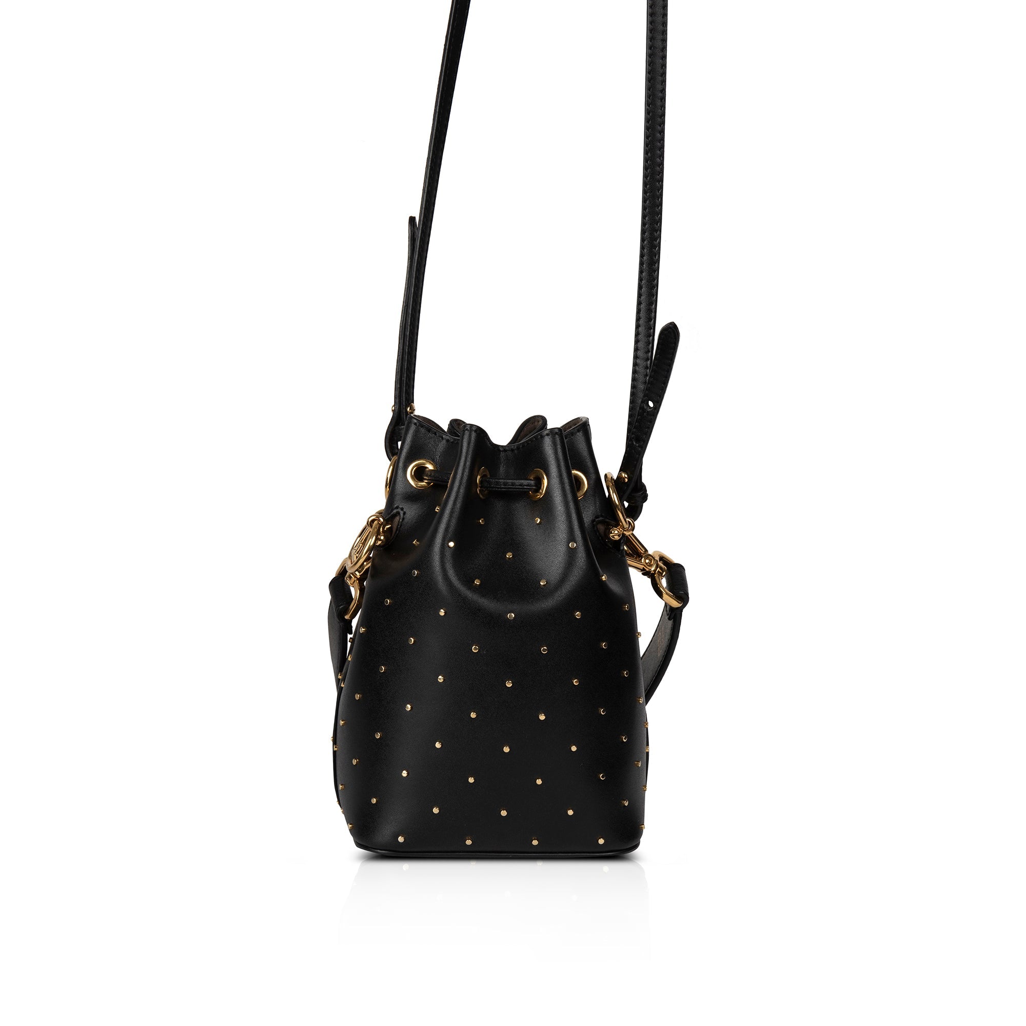Fendi Studded Mini Mon Tresor Bucket Bag