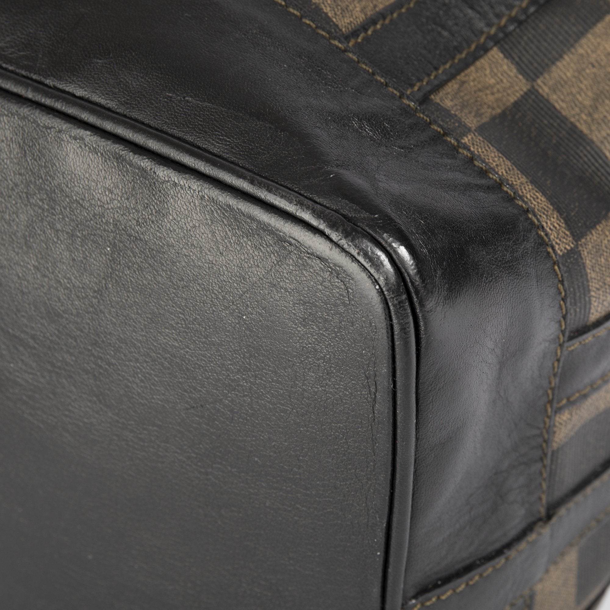 Fendi Vintage Checkered Bucket Bag