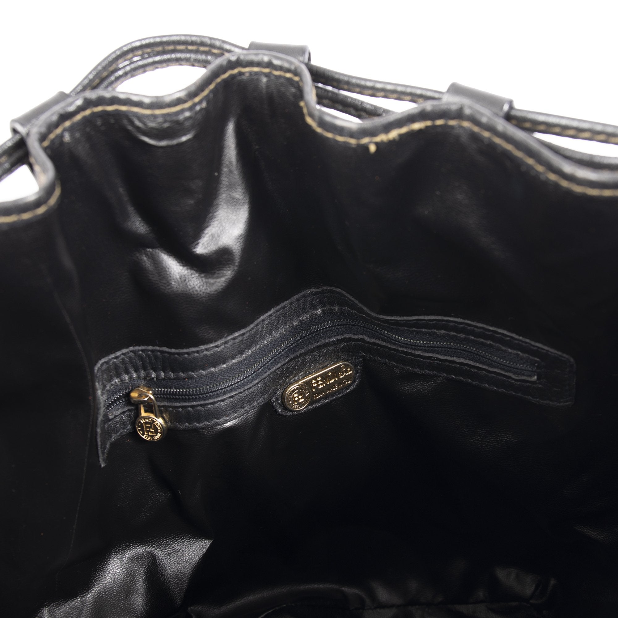 Fendi Vintage Checkered Bucket Bag