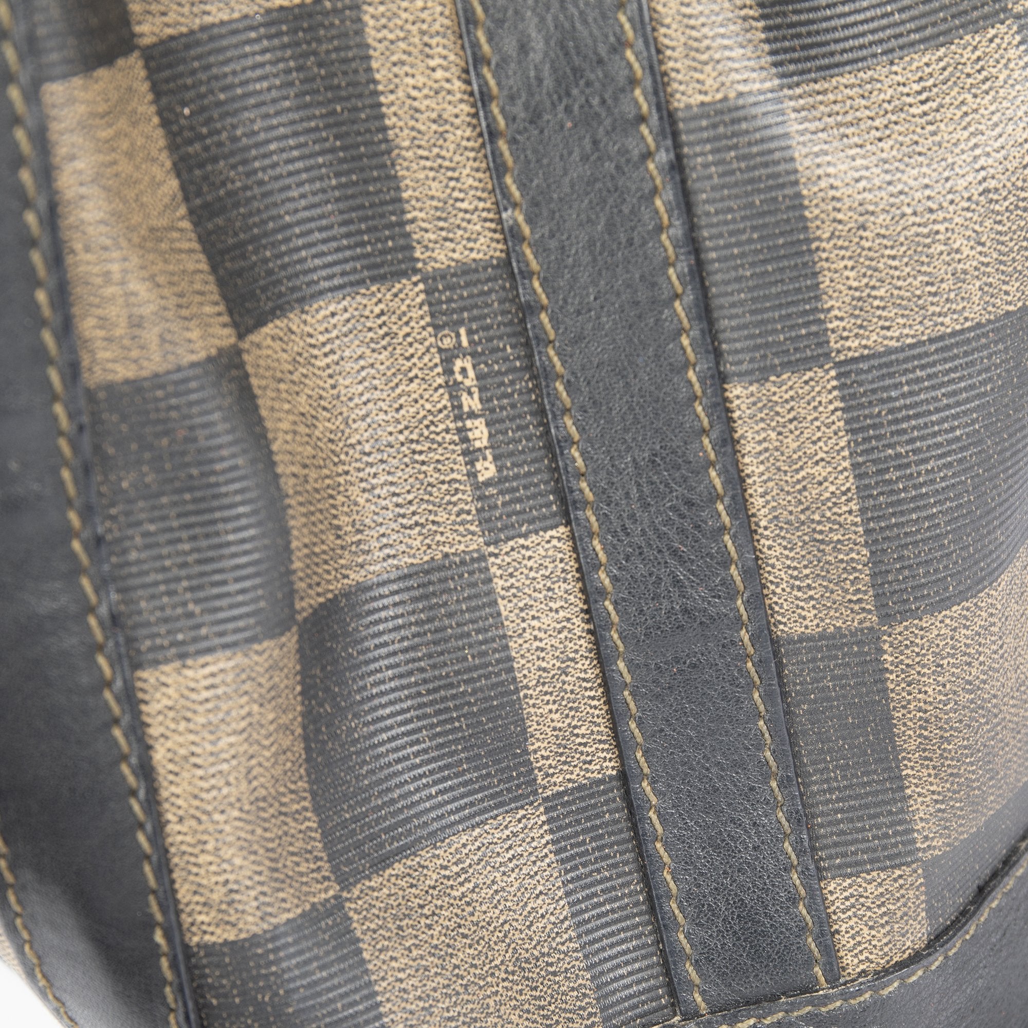 Fendi Vintage Checkered Bucket Bag