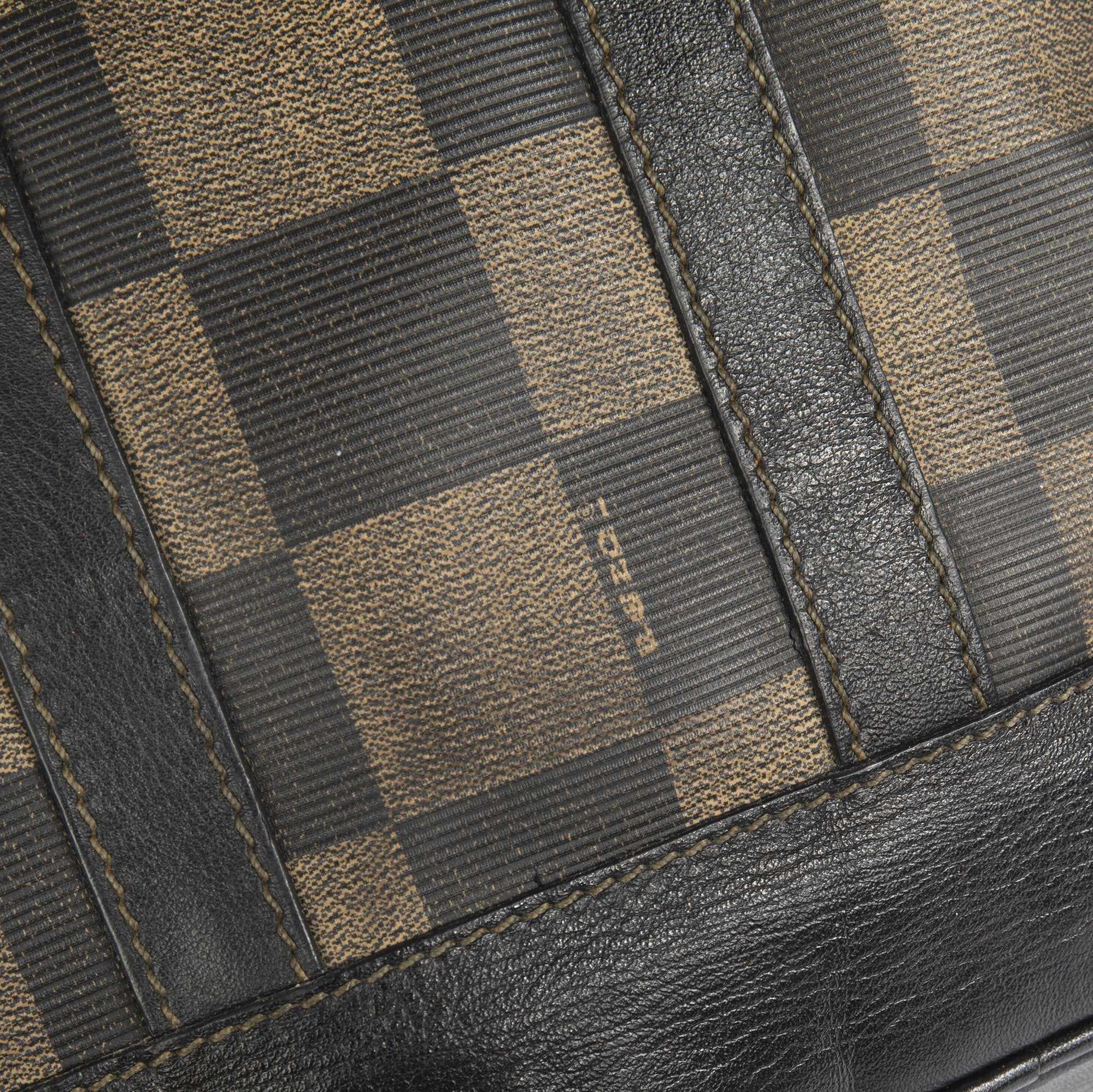 Fendi Vintage Checkered Bucket Bag