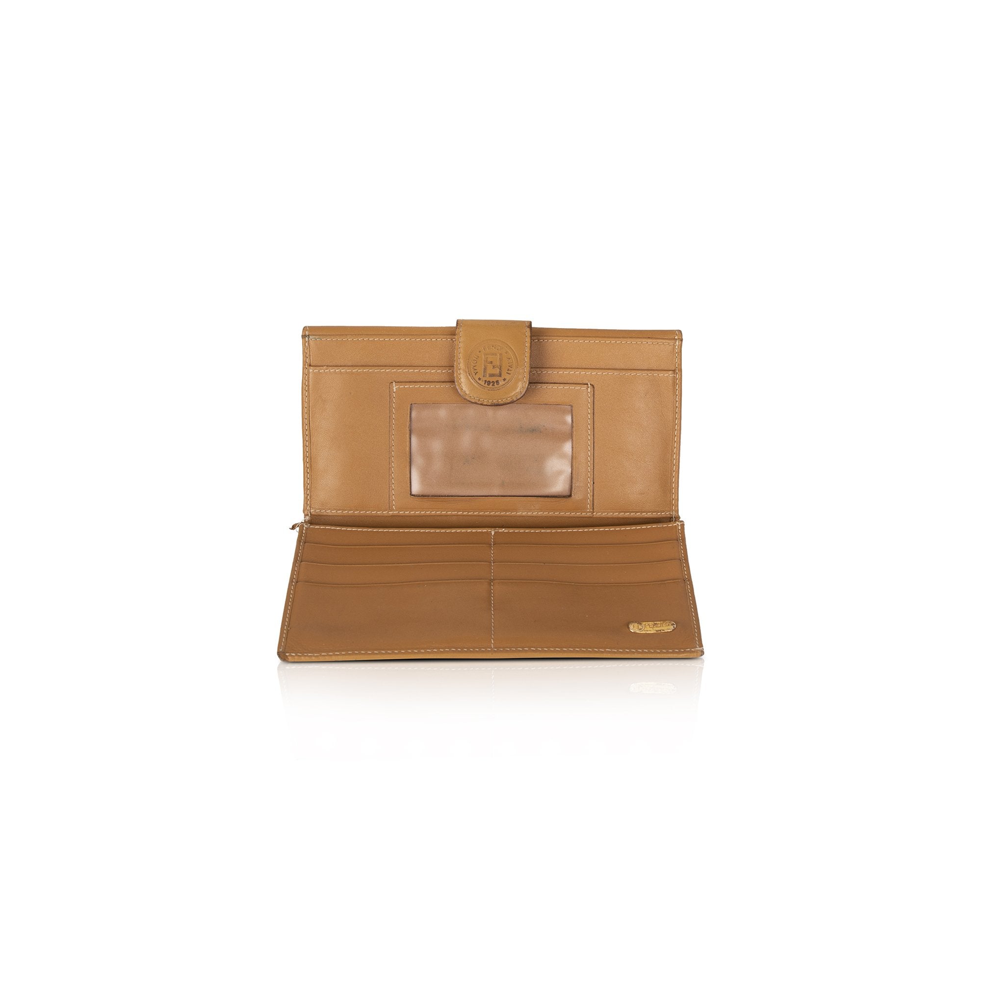 Fendi Vintage Checkered Continental Wallet