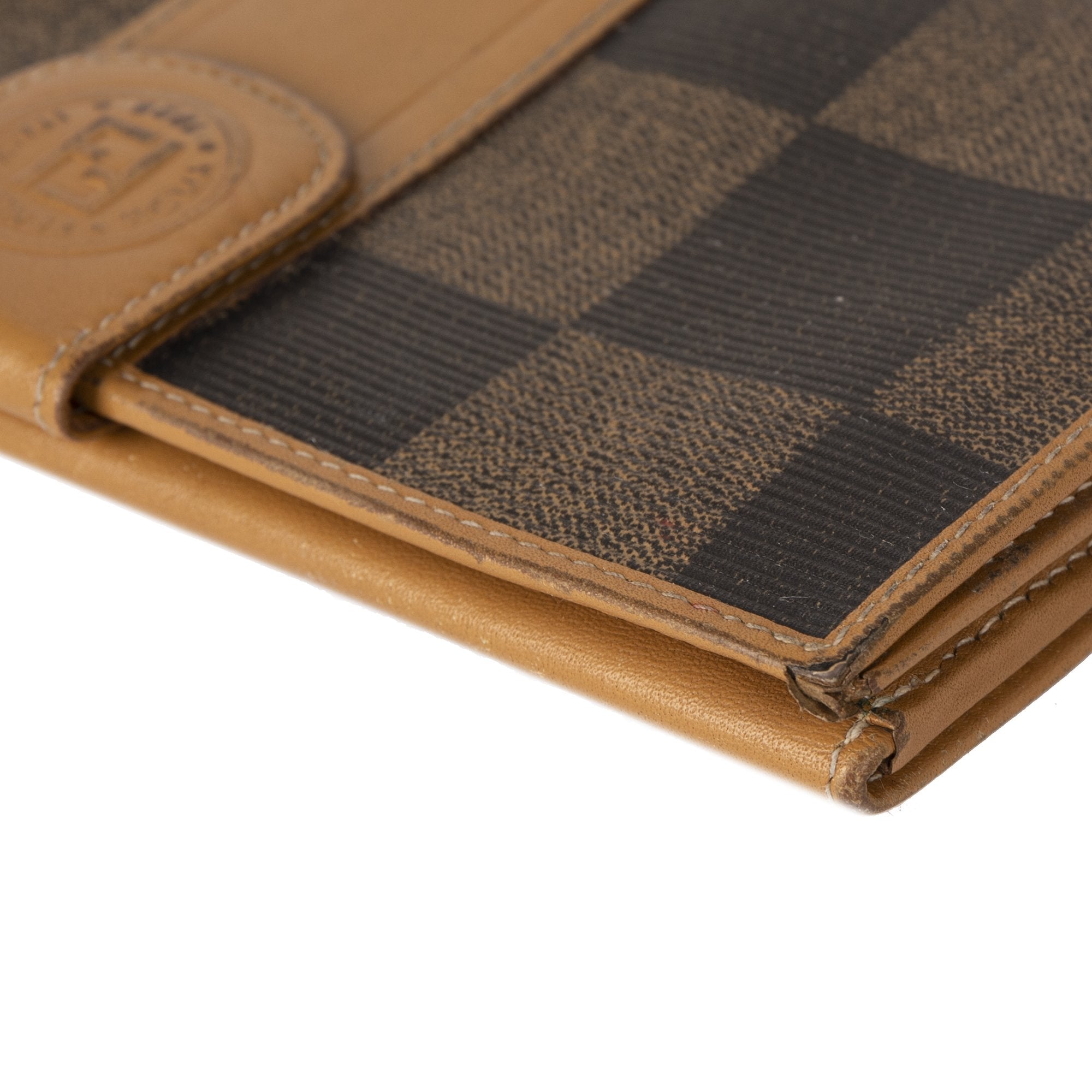 Fendi Vintage Checkered Continental Wallet
