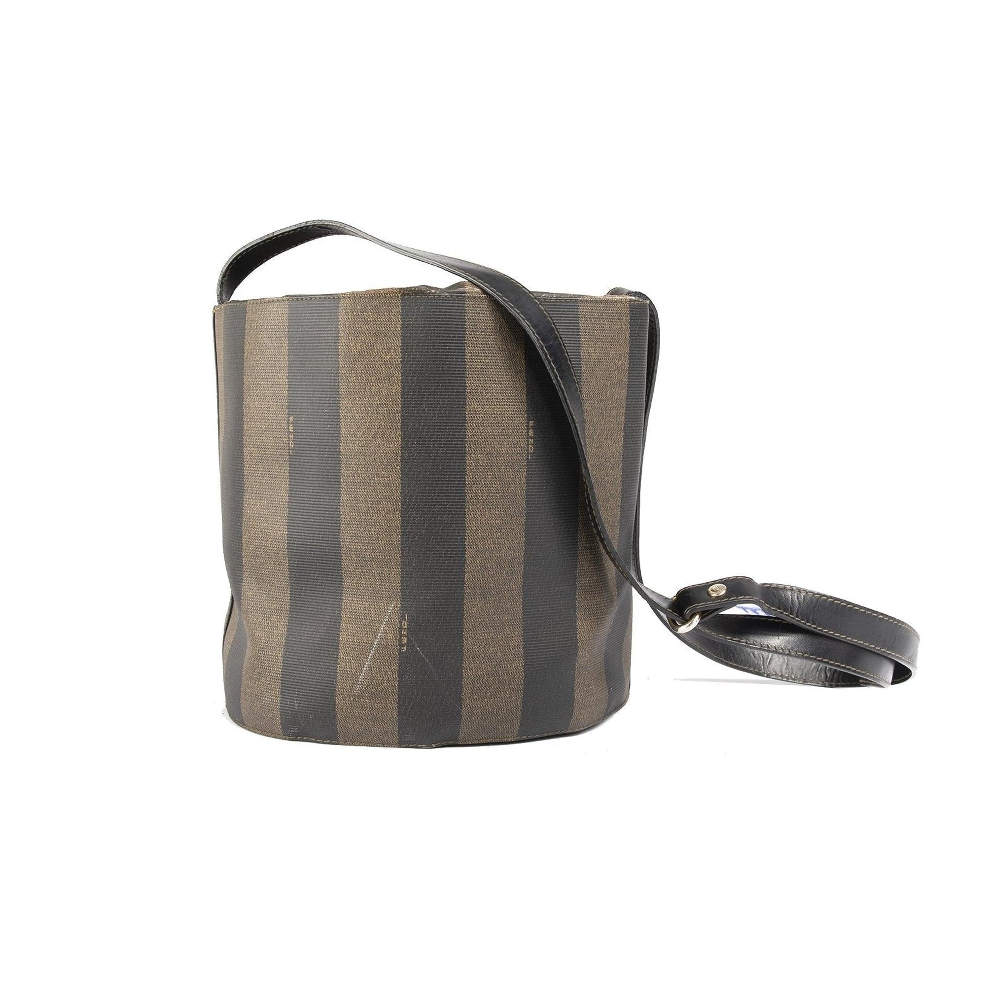 Fendi Vintage Pequin Bucket Bag