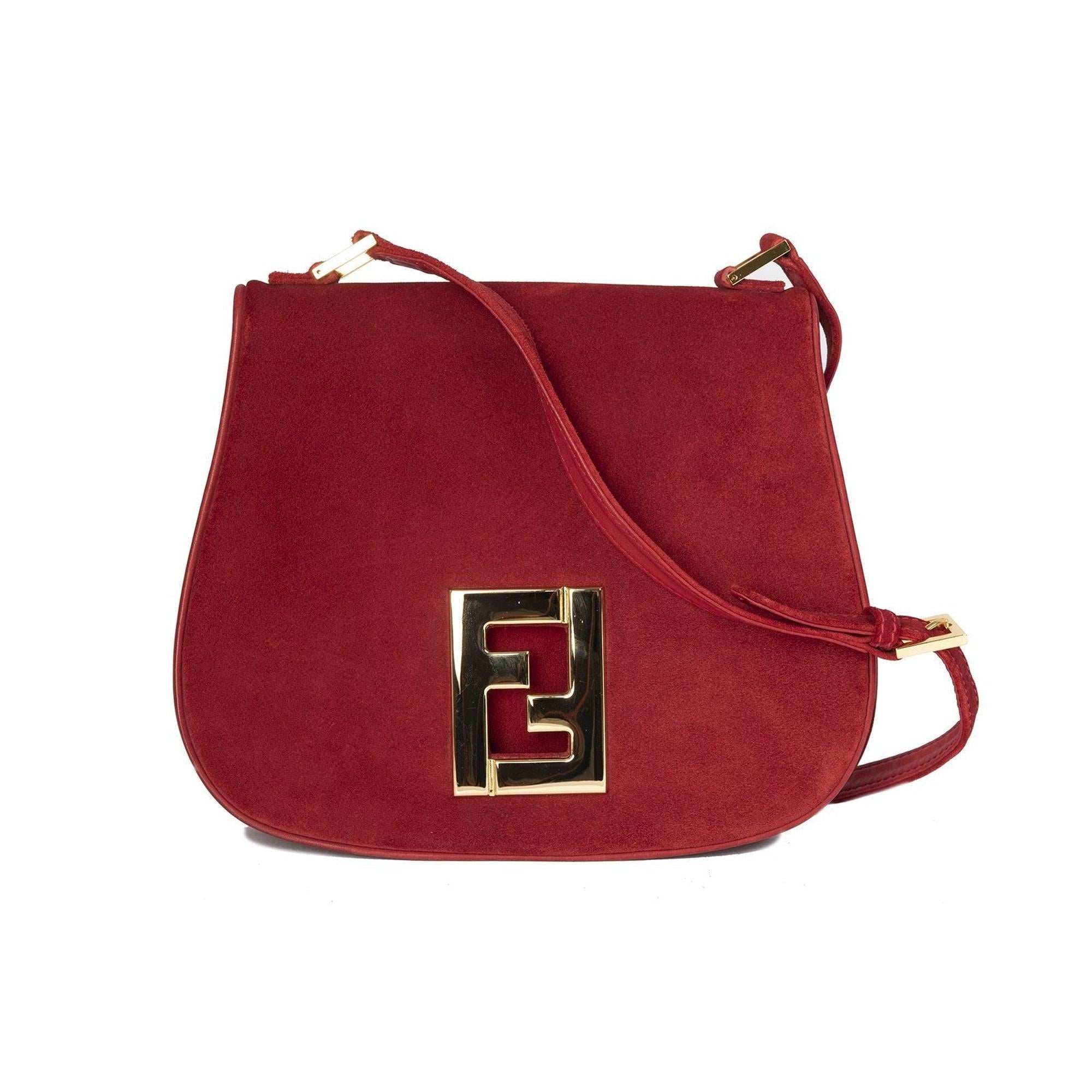 Fendi Vintage Suede Crossbody Bag