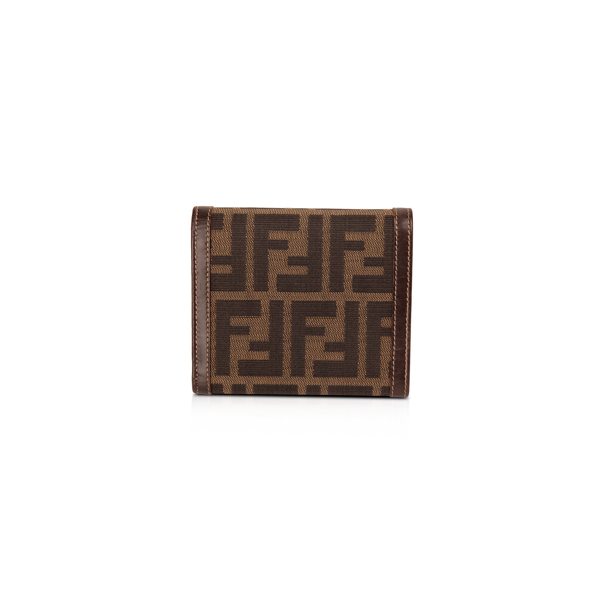 Fendi Vintage Zucca FF Logo Compact Wallet
