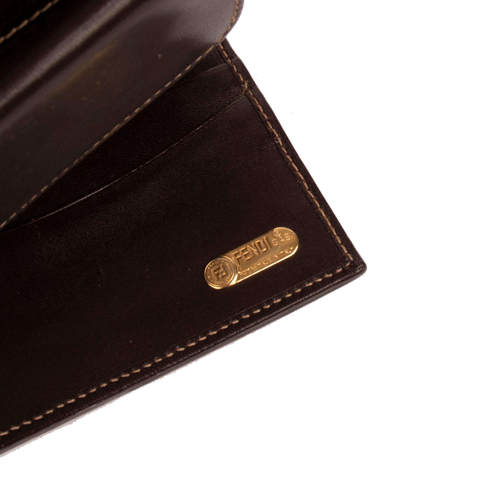 Fendi Vintage Zucca FF Logo Compact Wallet