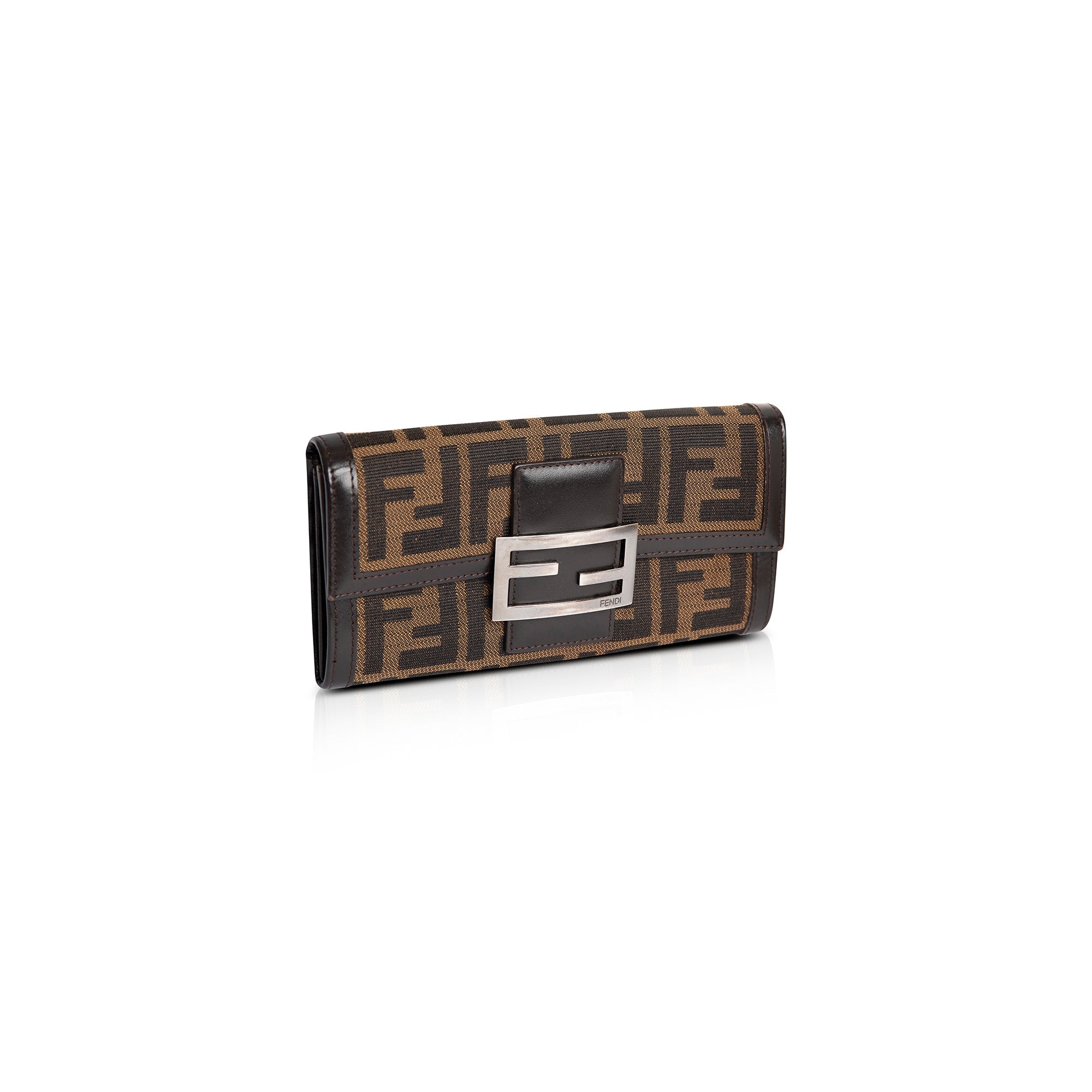Fendi Vintage Zucca FF Logo Continental Wallet