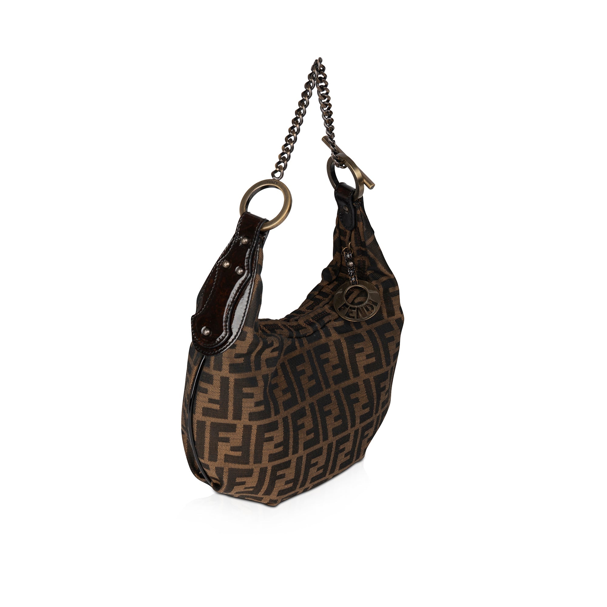 Fendi Zucca Chef Chain Small Hobo Bag