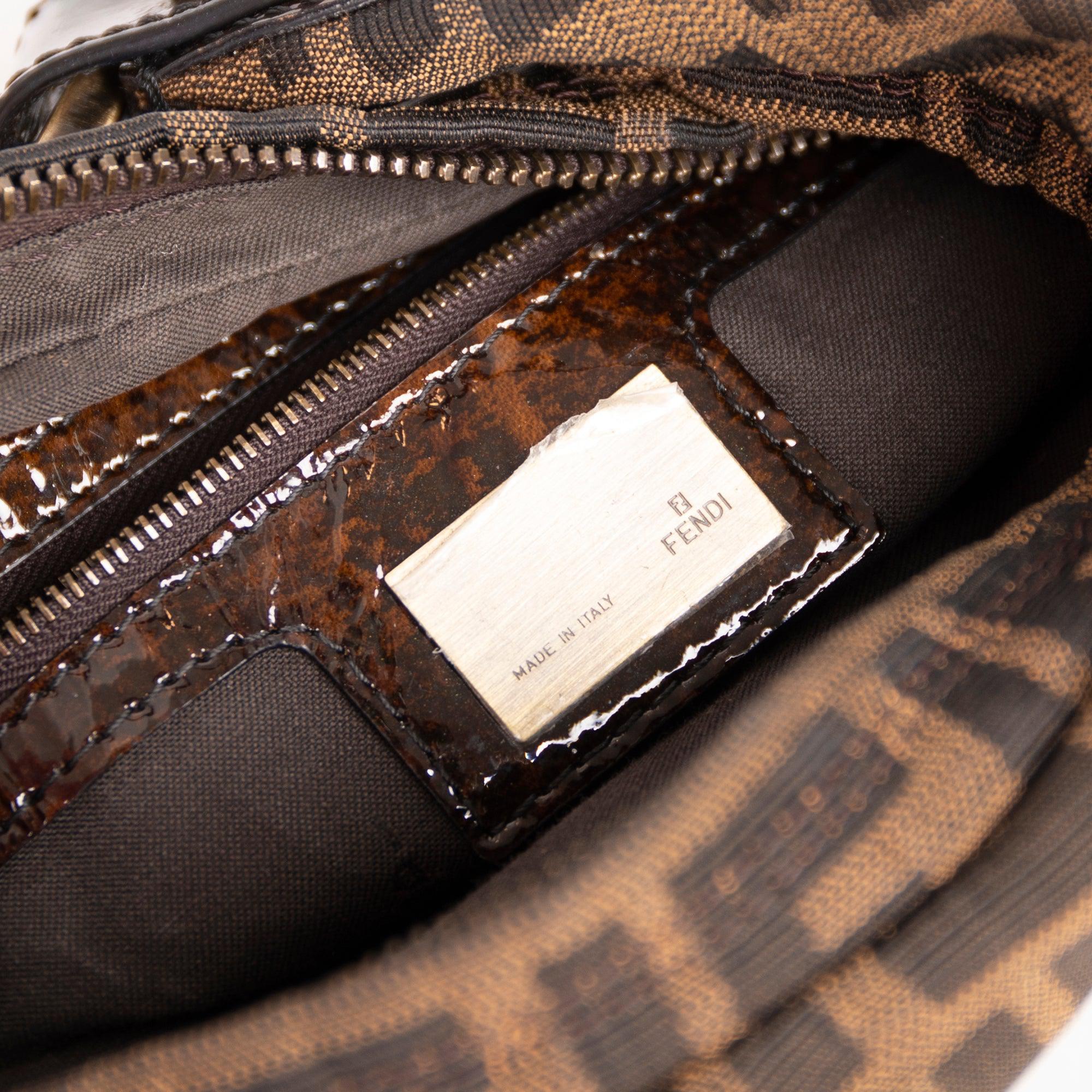 Fendi Zucca Chef Chain Small Hobo Bag