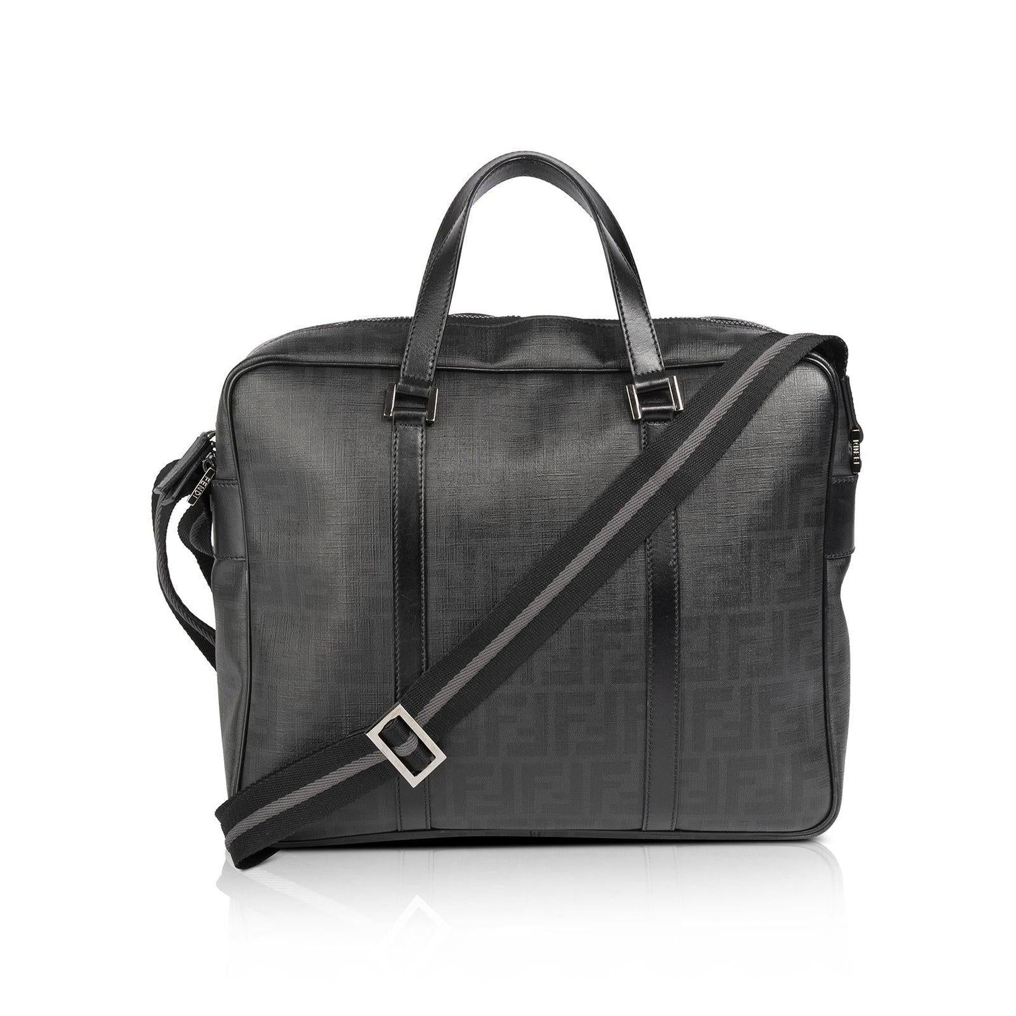 Fendi Zucca Coated Canvas Briefcase