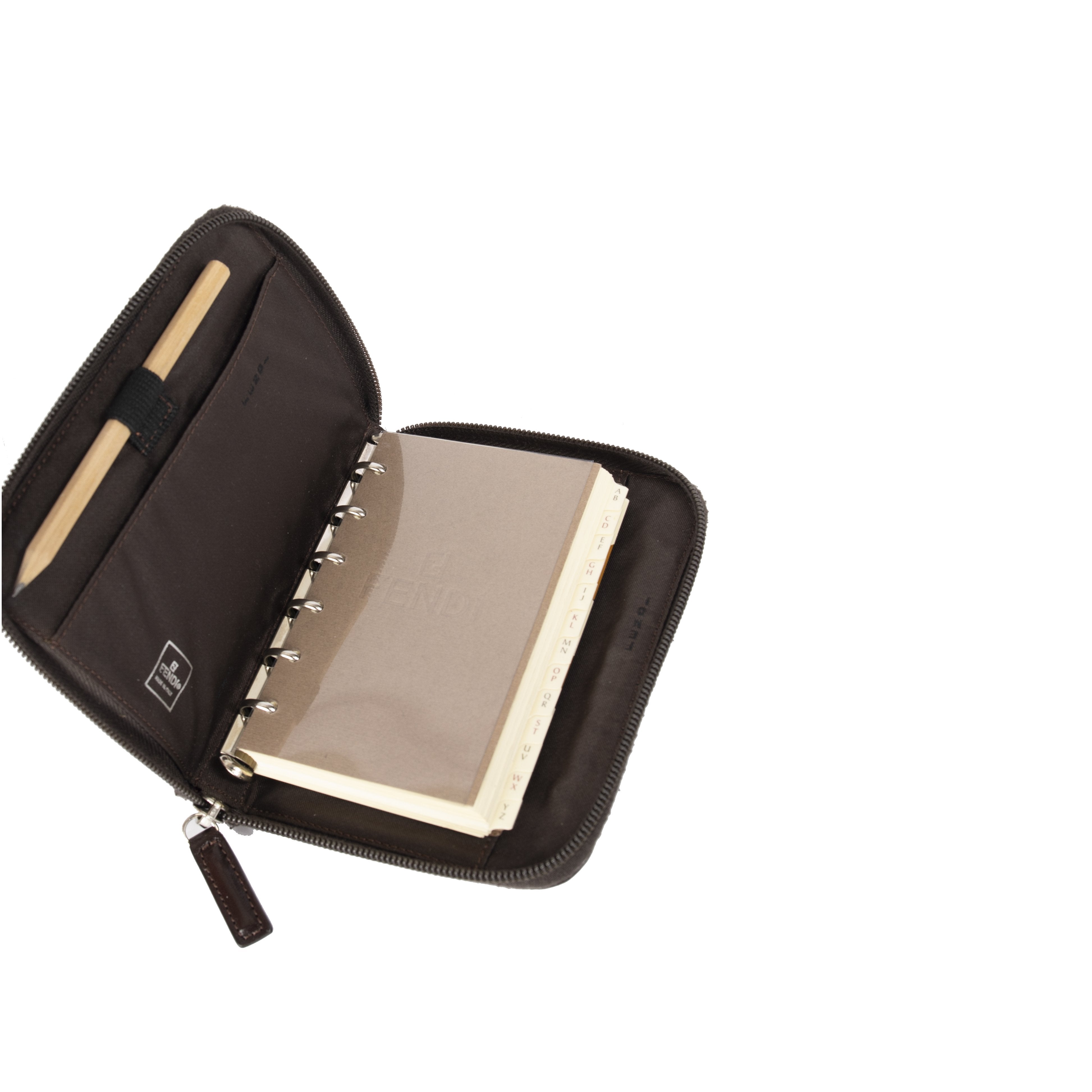 Fendi Zucca Zip Agenda w/ Box