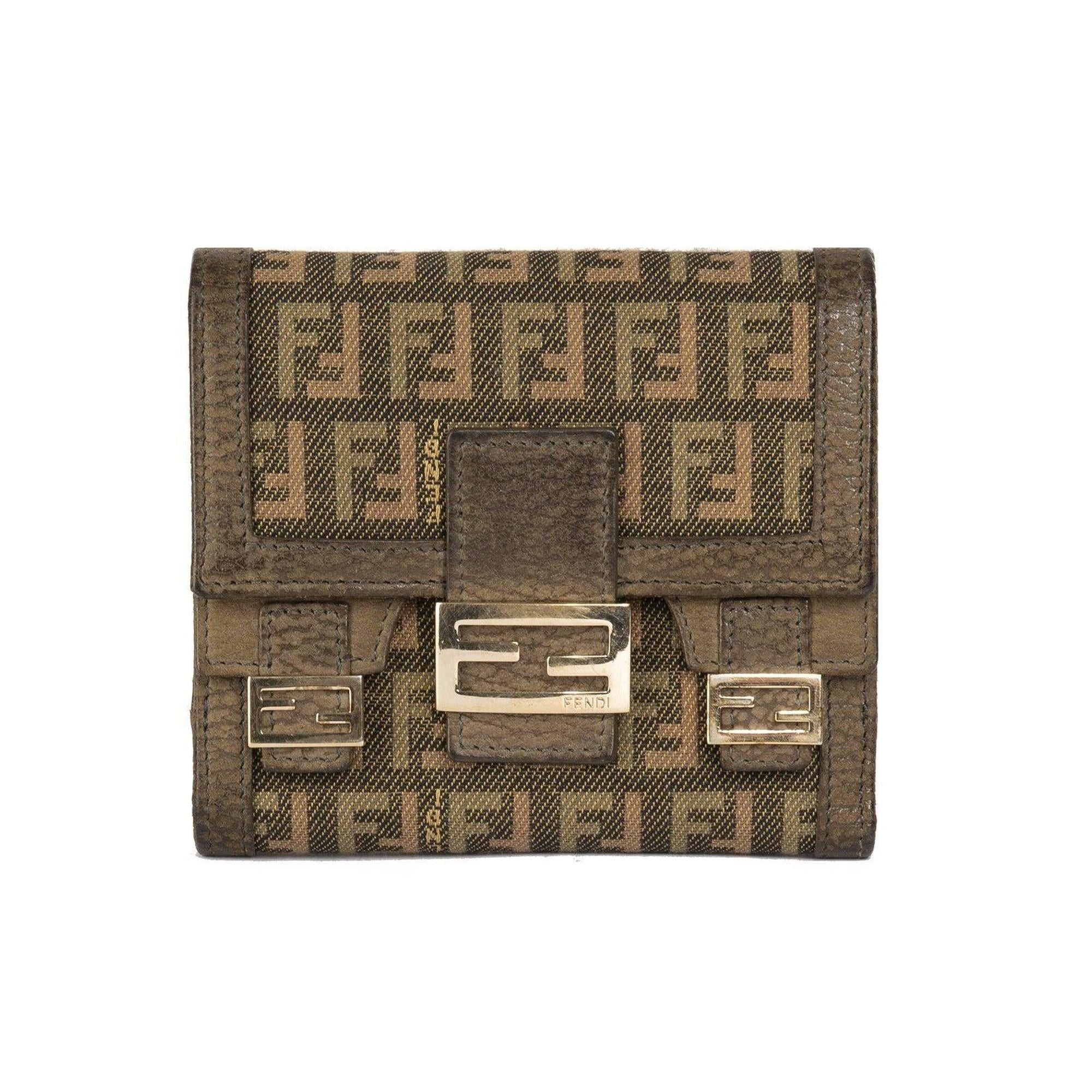 Fendi Zucchino Compact Wallet