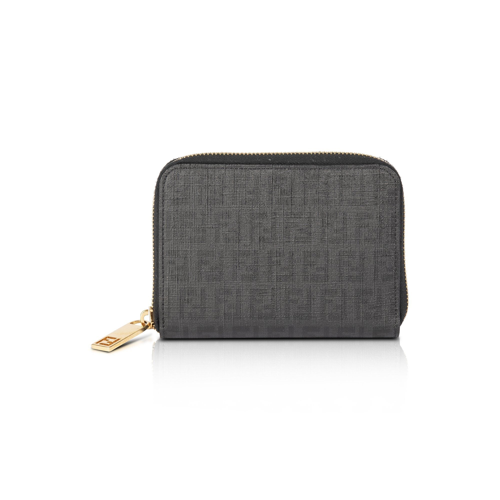 Fendi Zucchino Compact Zip Wallet