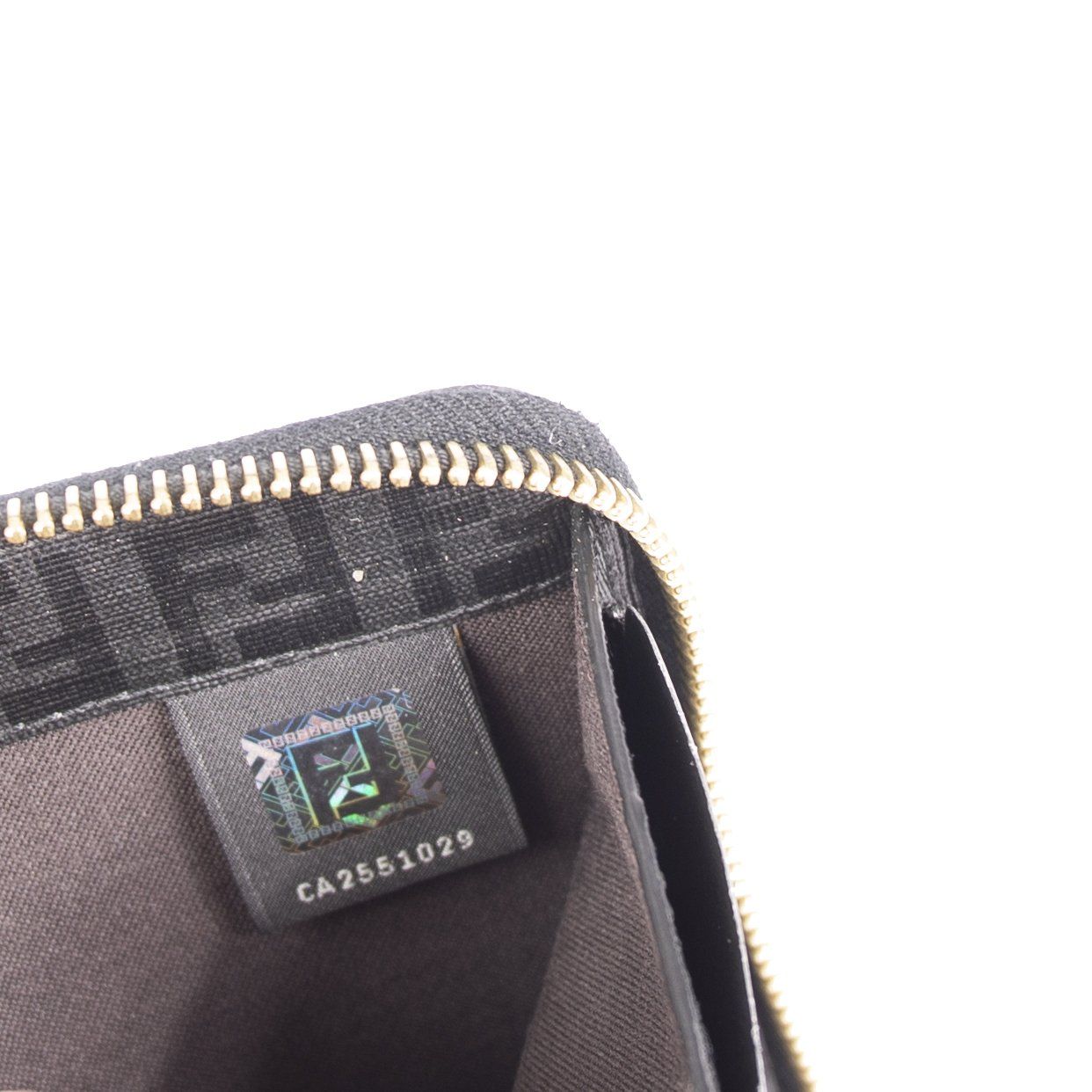 Fendi Zucchino Compact Zip Wallet