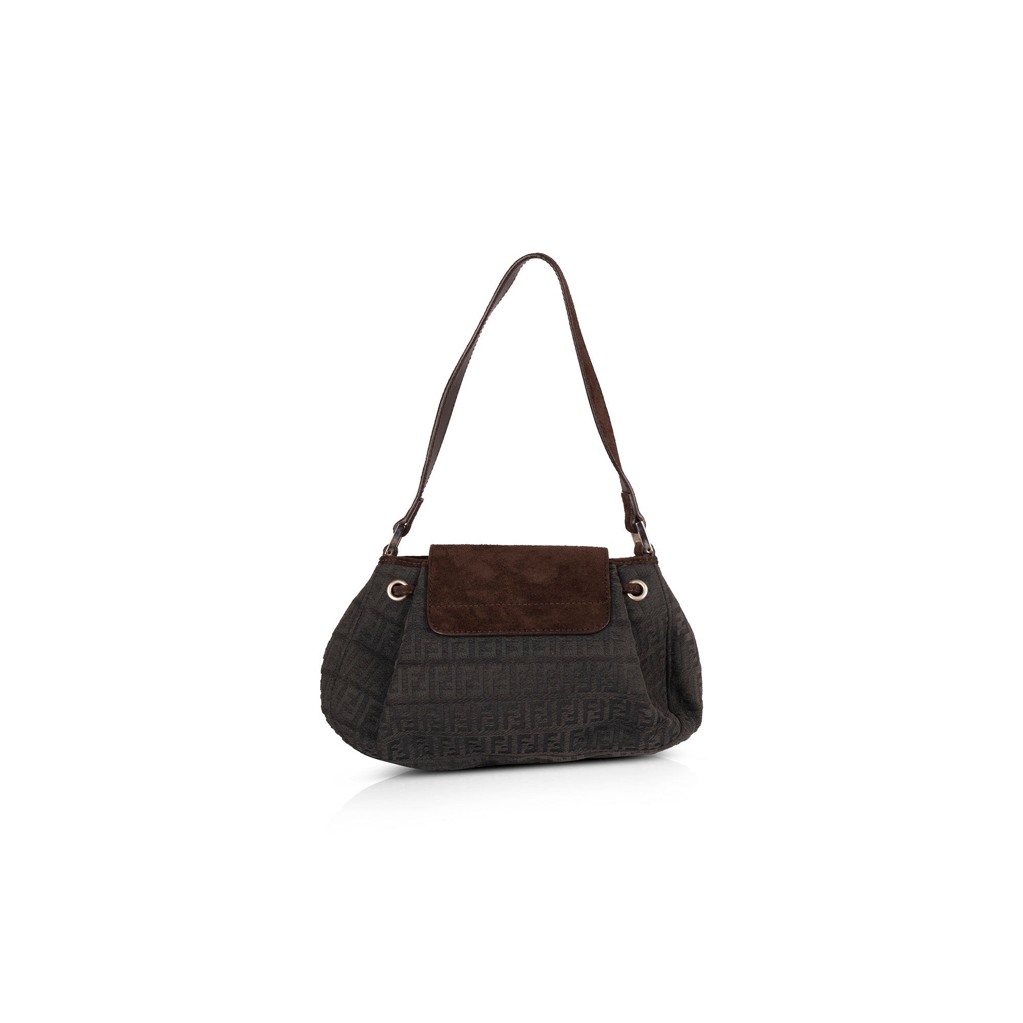 Fendi Zucchino Drawstring Flap Bag