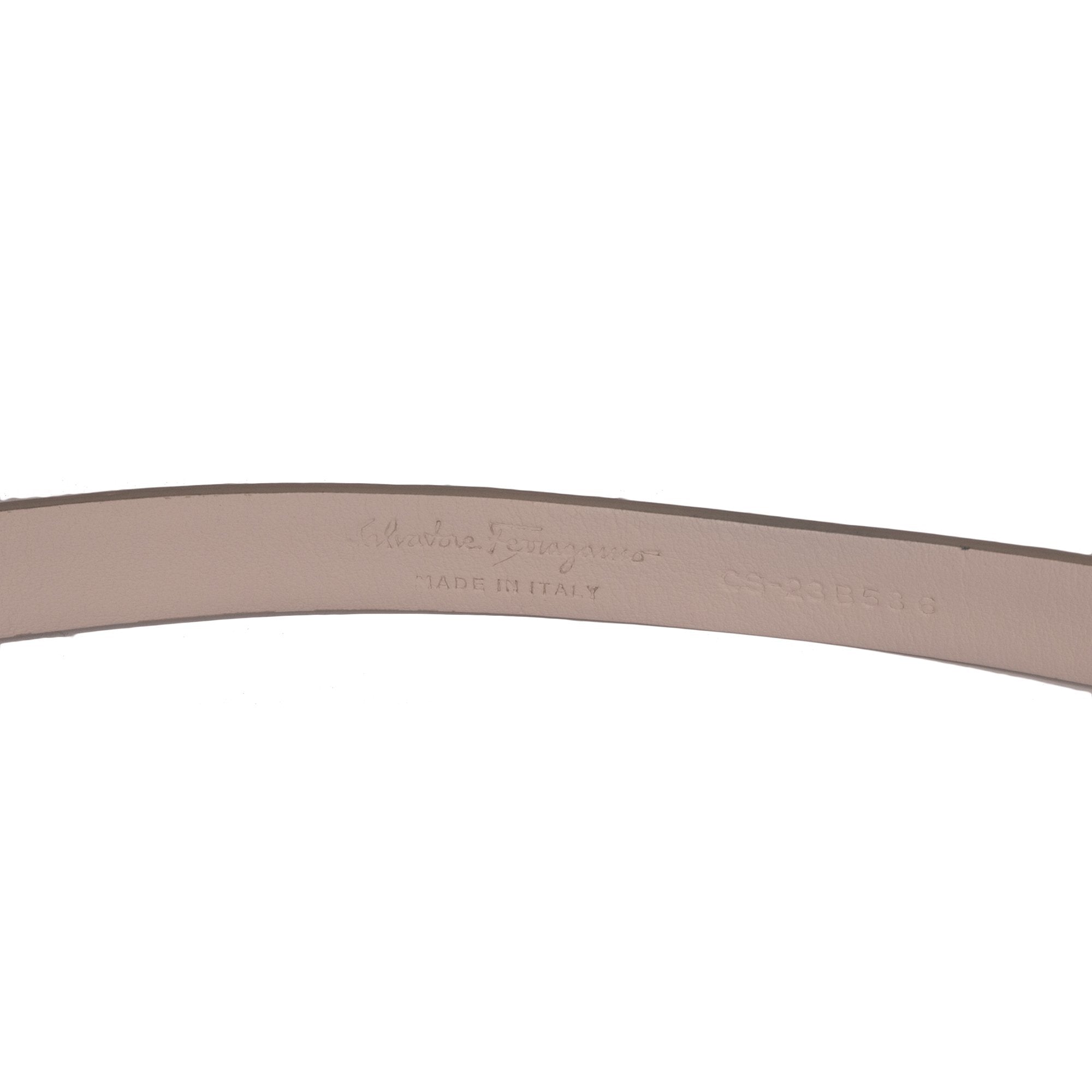 Ferragamo Gancini Logo Skinny Leather Belt