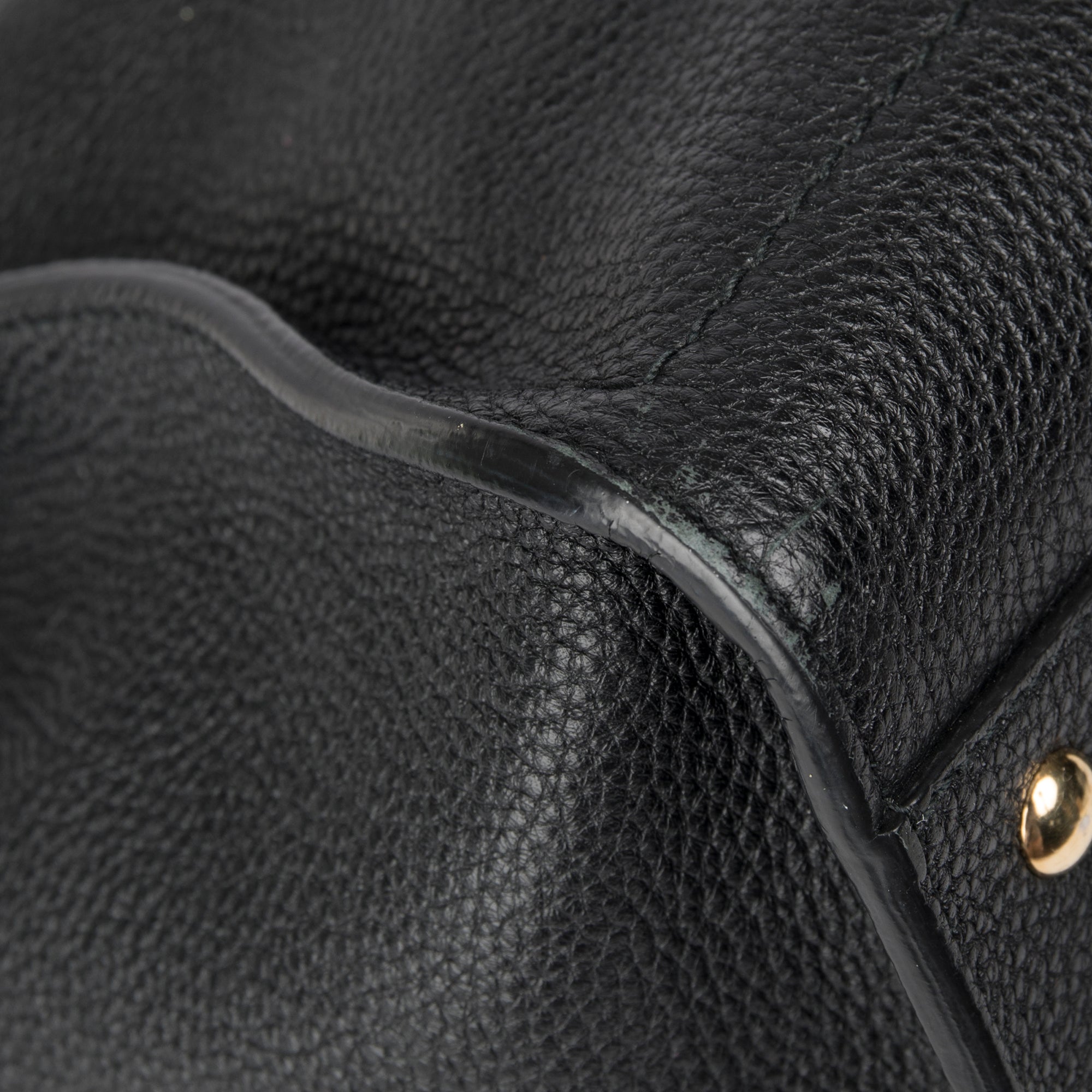 Ferragamo Medium Black Leather Amy Tote