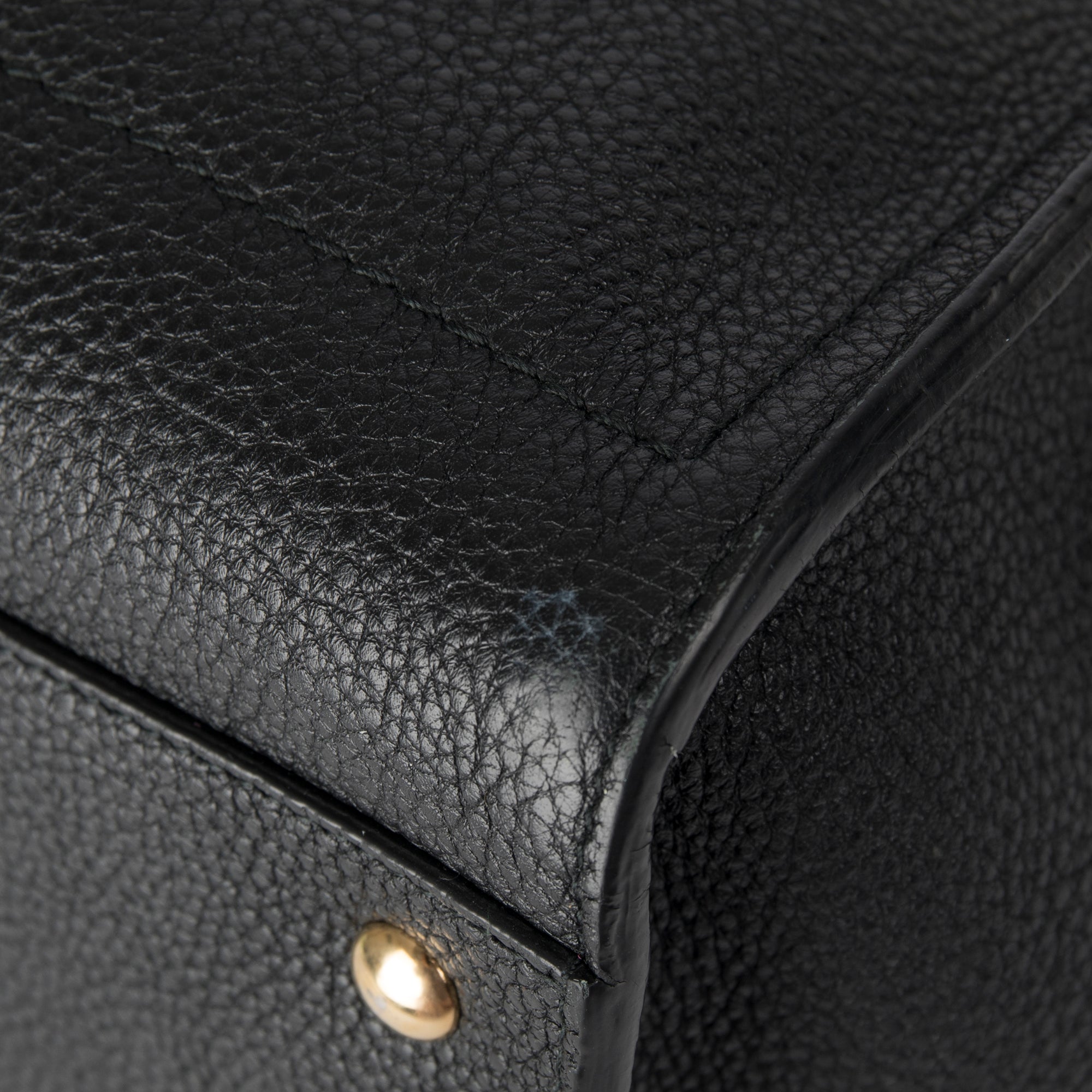 Ferragamo Medium Black Leather Amy Tote