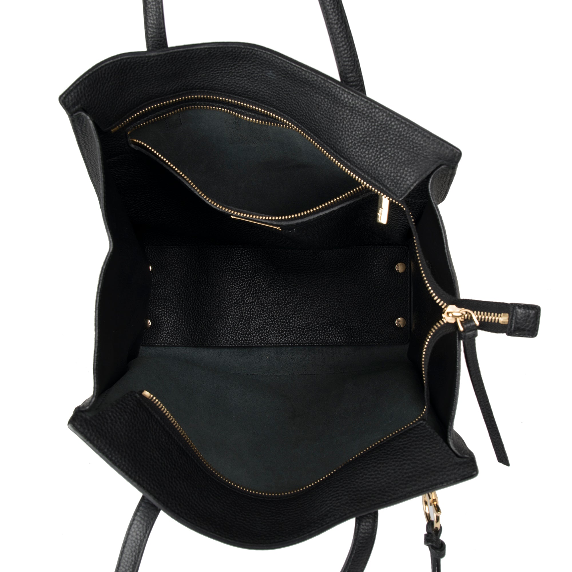Ferragamo Medium Black Leather Amy Tote