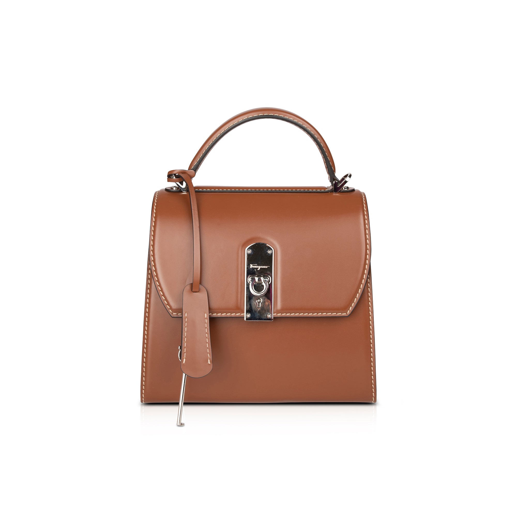 Ferragamo Medium Boxyz Gancini Top Handle Bag
