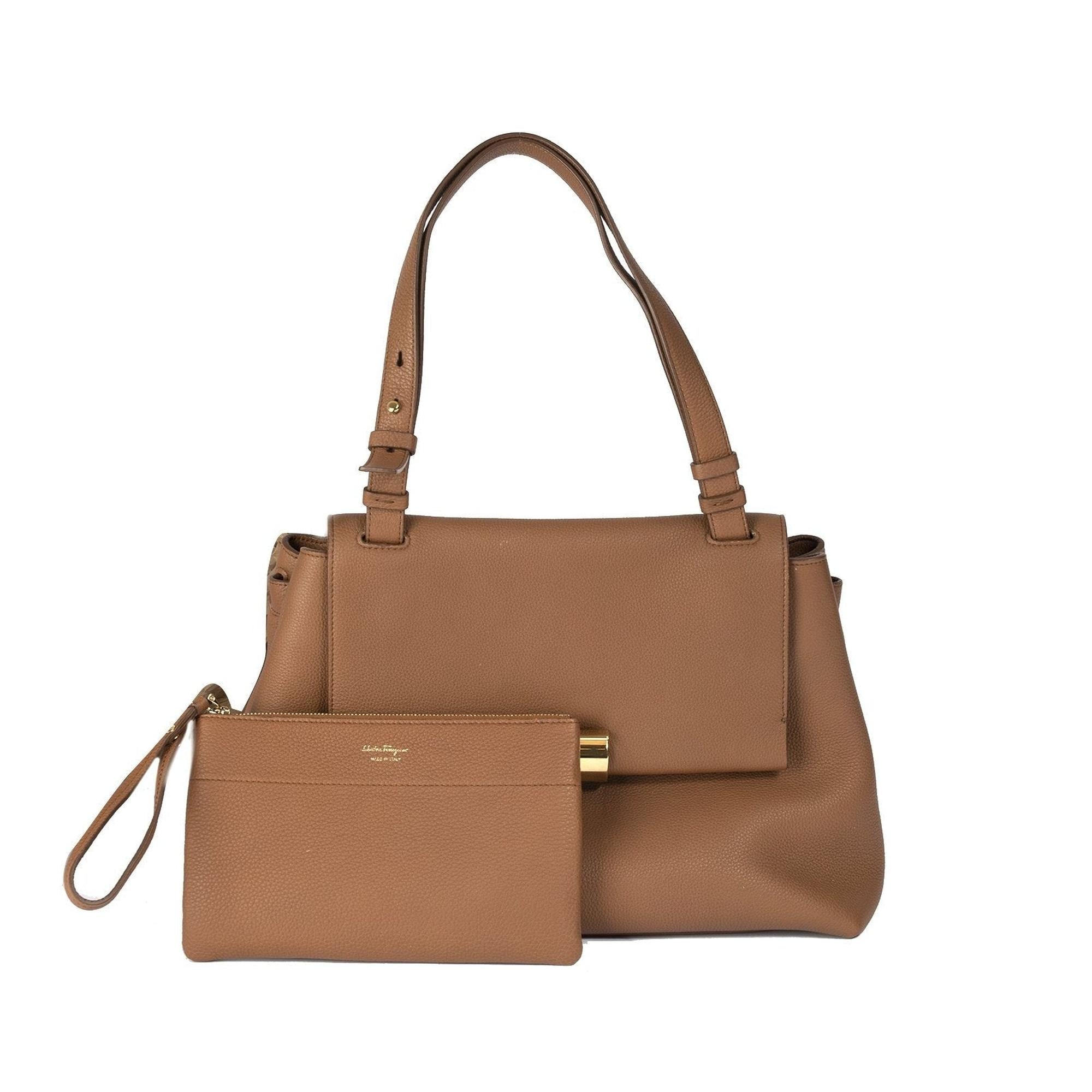 Ferragamo Pebbled Leather Ginger Bag