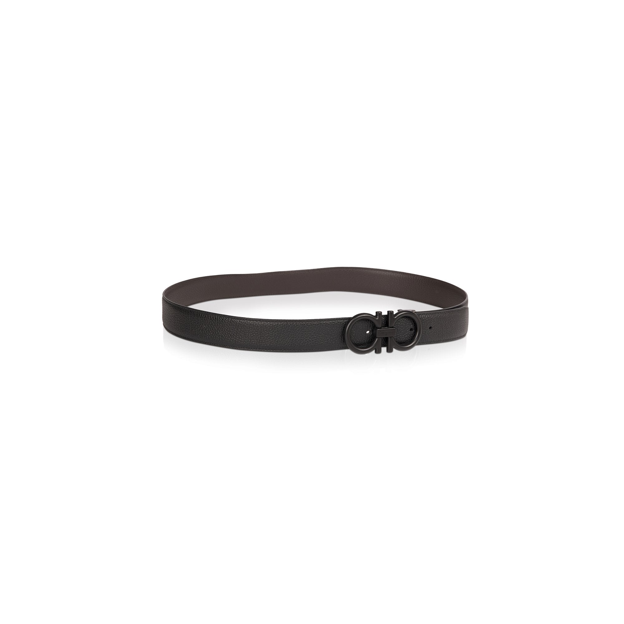 Ferragamo Reversible Gancini Logo Leather Belt w/ Box