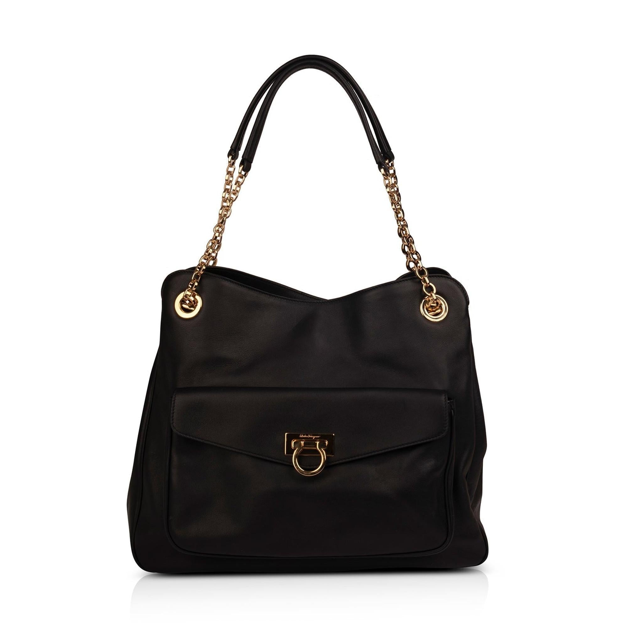 Ferragamo Sheba Leather Tote